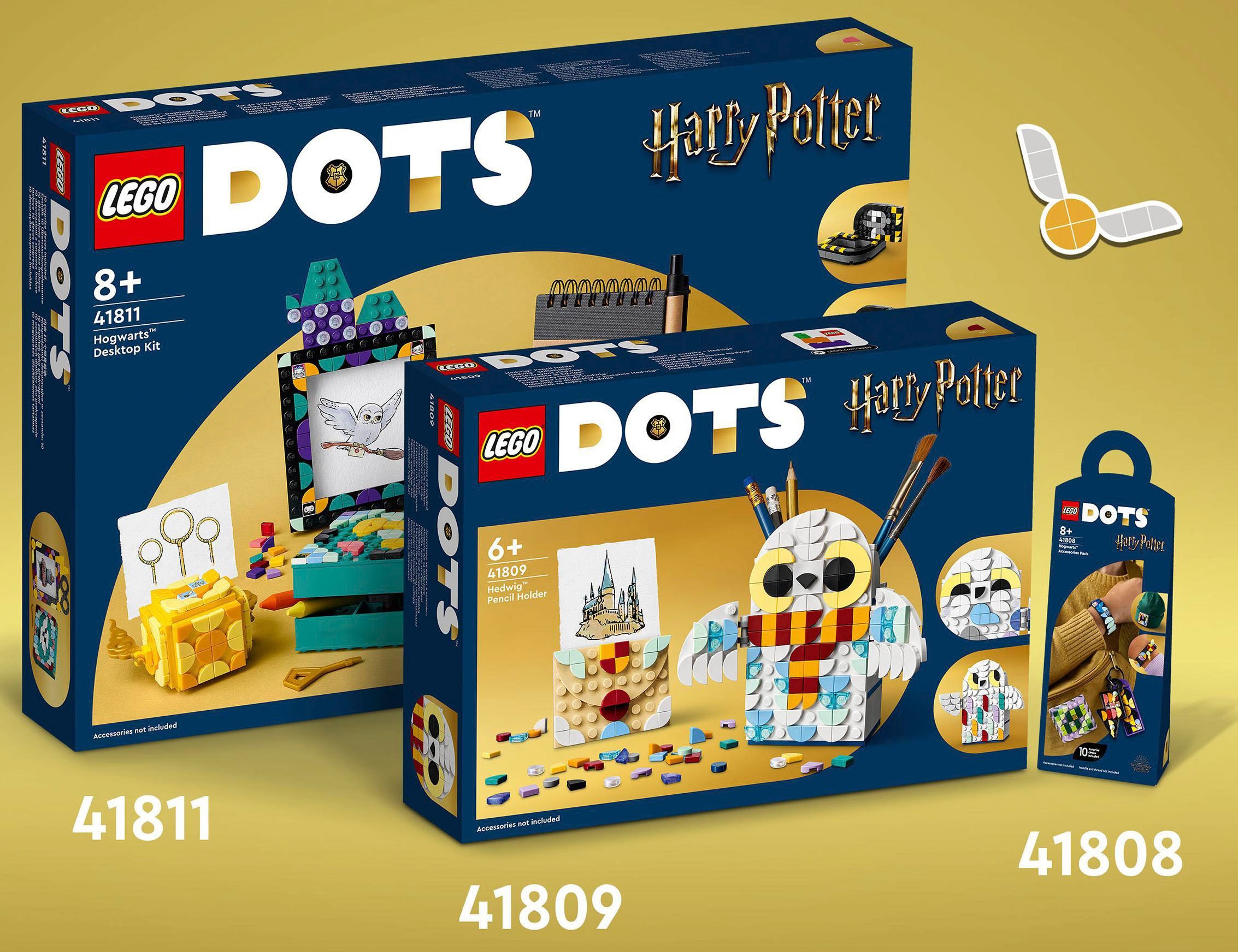 LEGO® Konstruktionsspielsteine »Hogwarts Schreibtisch-Set (41811), LEGO® DOTS«, (856 St.), Harry Potter