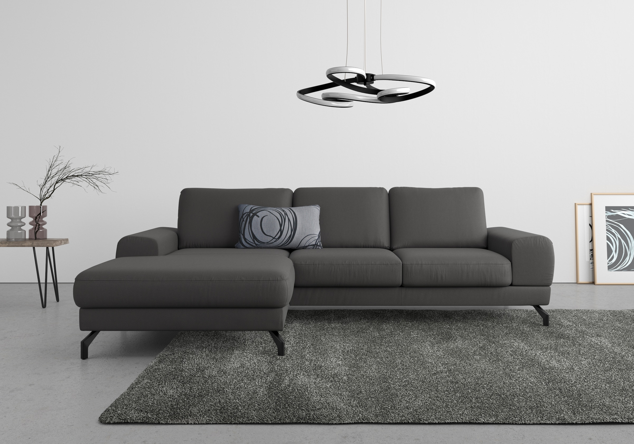 sit&more Ecksofa »Cinturo L-Form«, inklusive Sitztiefenverstellung und Federkern, Sitzhöhe 45 cm