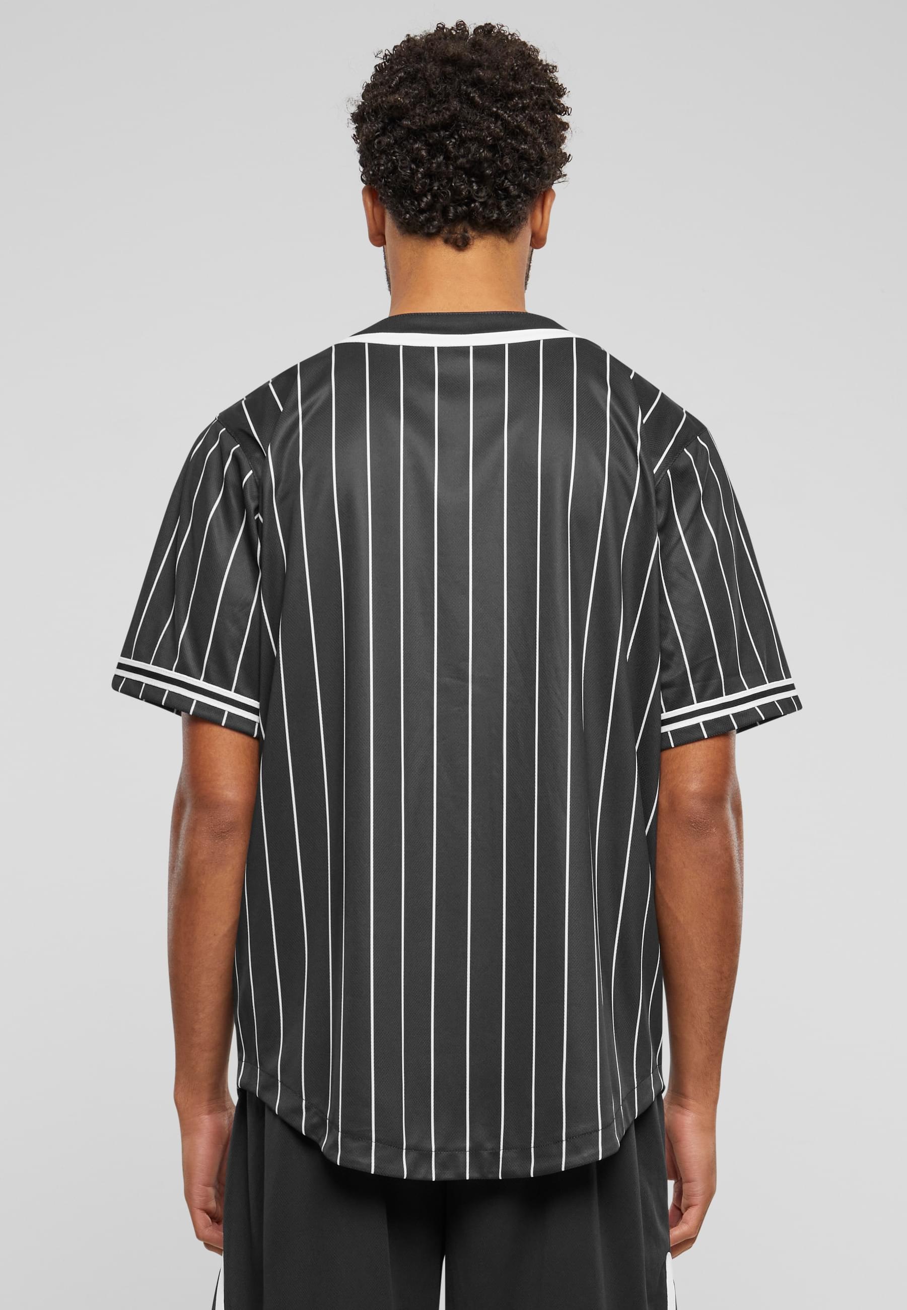 Karl Kani Langarmhemd »Karl Kani Herren KM221-115-1 Serif Pinstripe Baseball Shirt« 1 Stk.