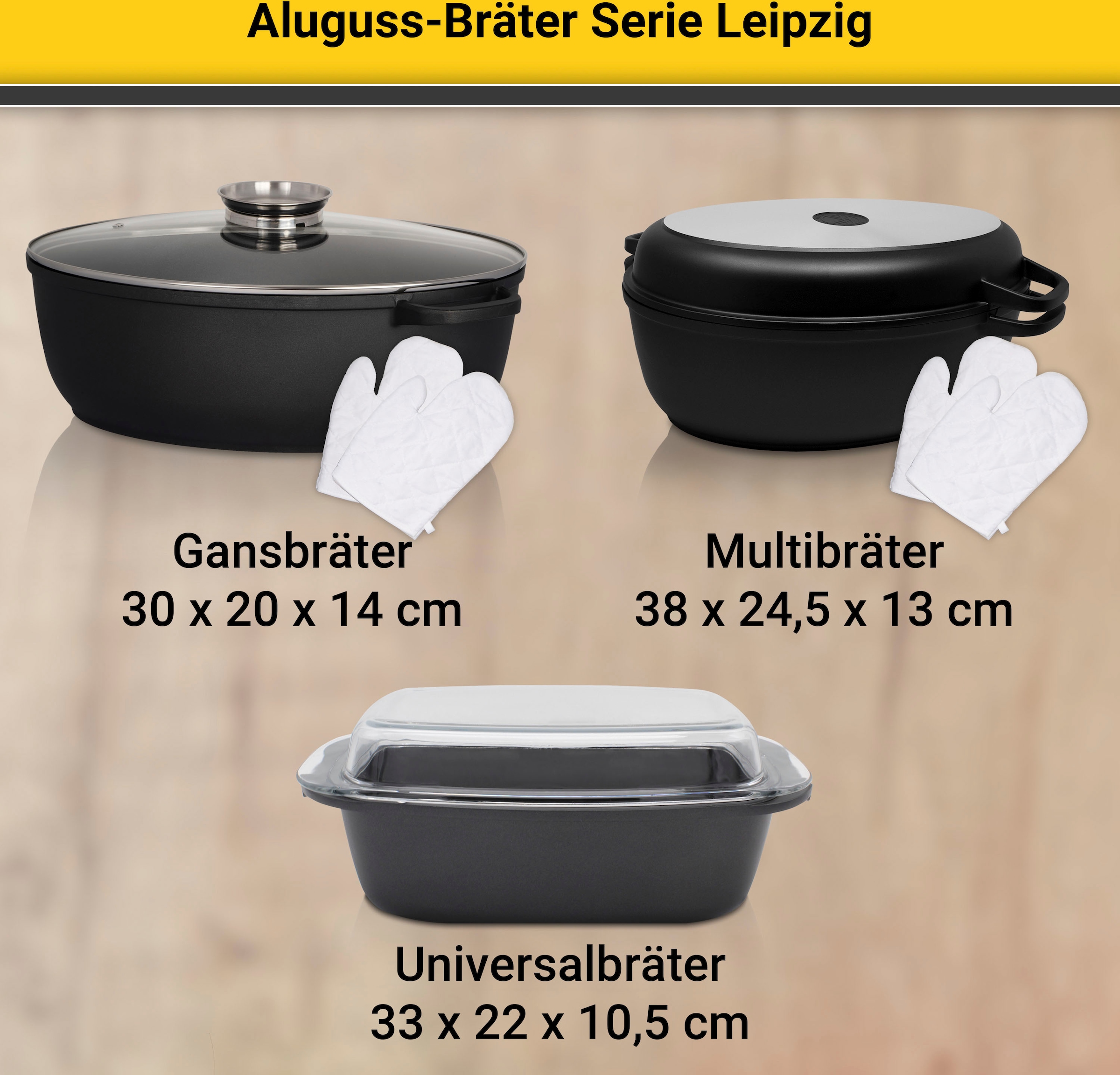 Bräter Aluminiumguss, Krüger (1 Rechnung bestellen auf tlg.) »Leipzig«,