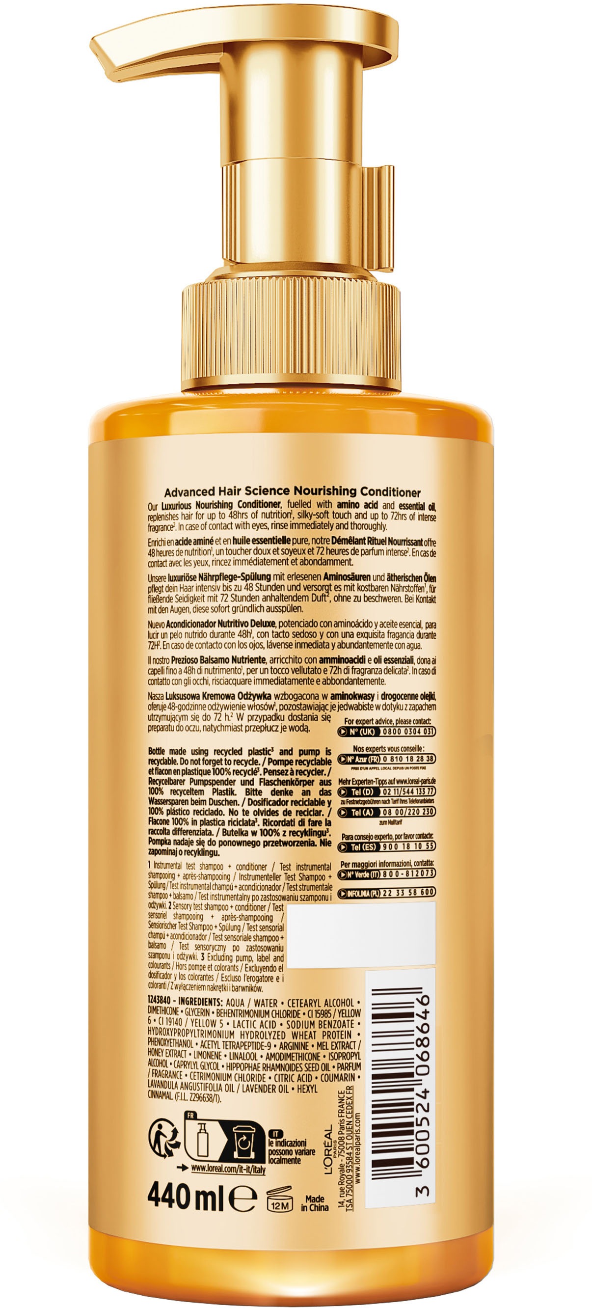L'ORÉAL PARIS Haarspülung »Intensiv pflegende Haarspülung«, Für trockenes Haar, versorgt das Haar mit wertvollen Nährstoffen.