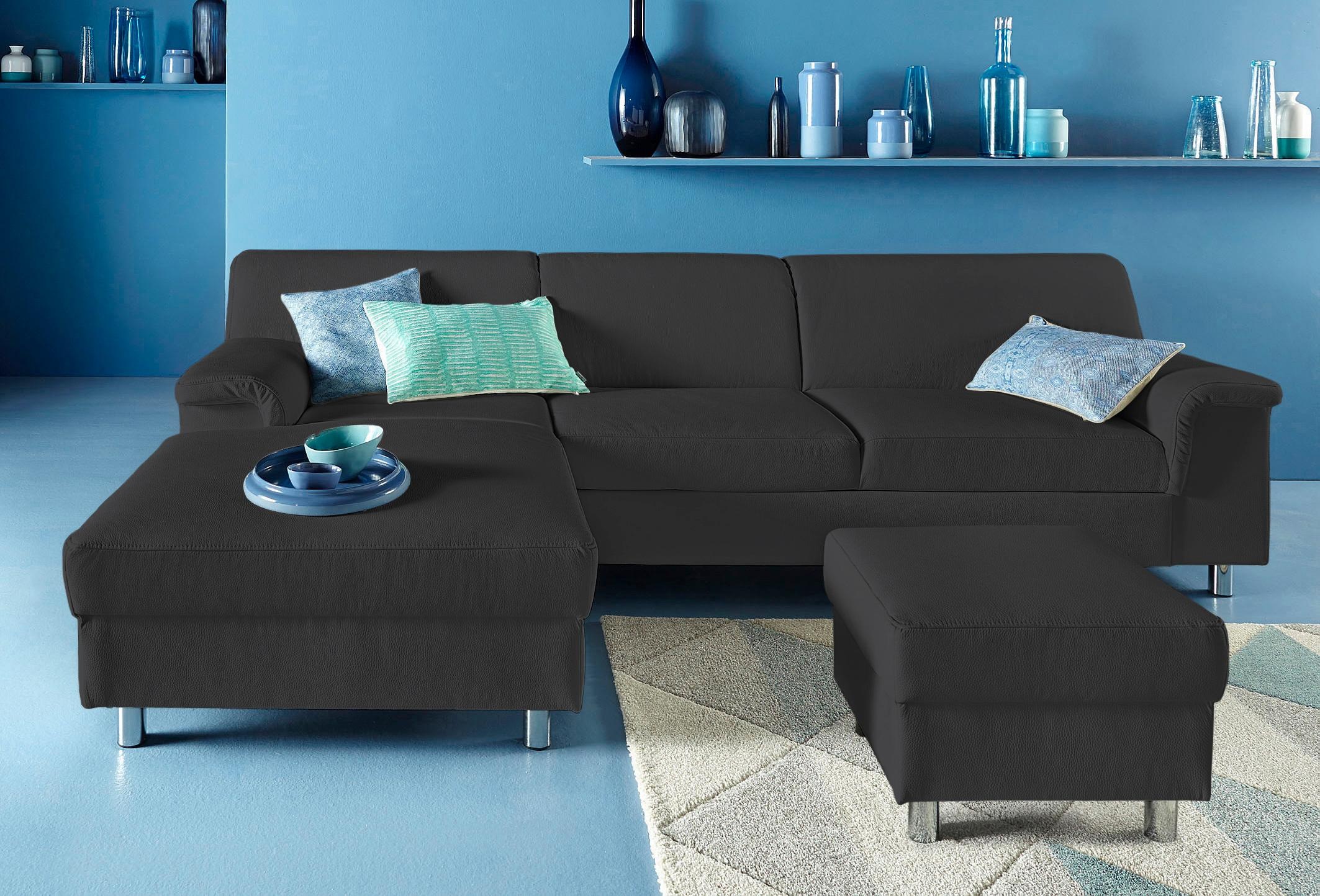DOMO collection Ecksofa »Jamie, modern und elegant, Fußhöhe 9cm, L-Form,« w günstig online kaufen