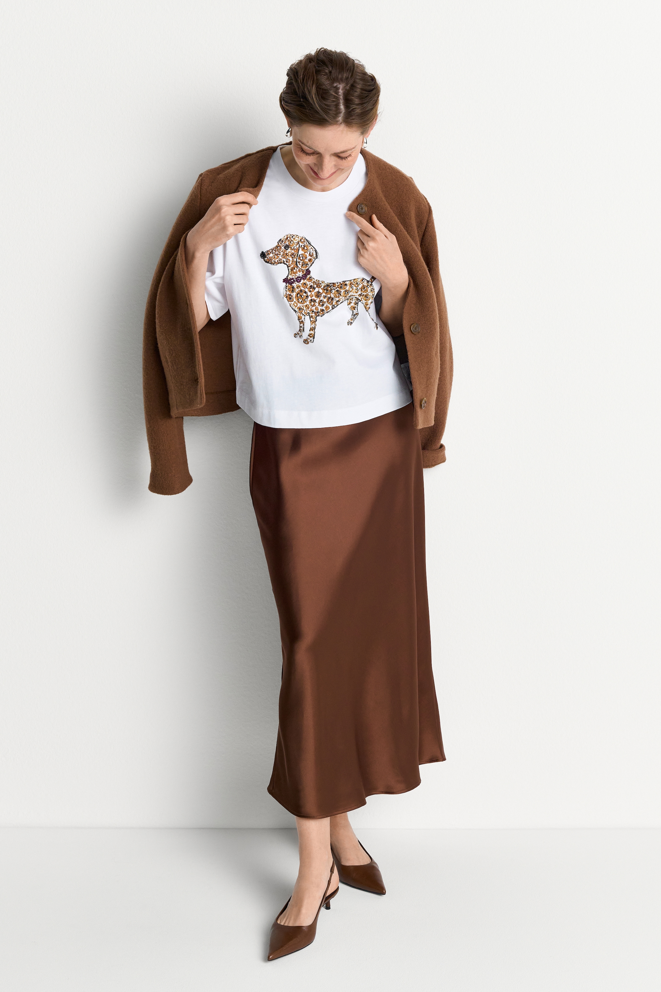 RICHROYAL T-Shirt mit Hundeprint