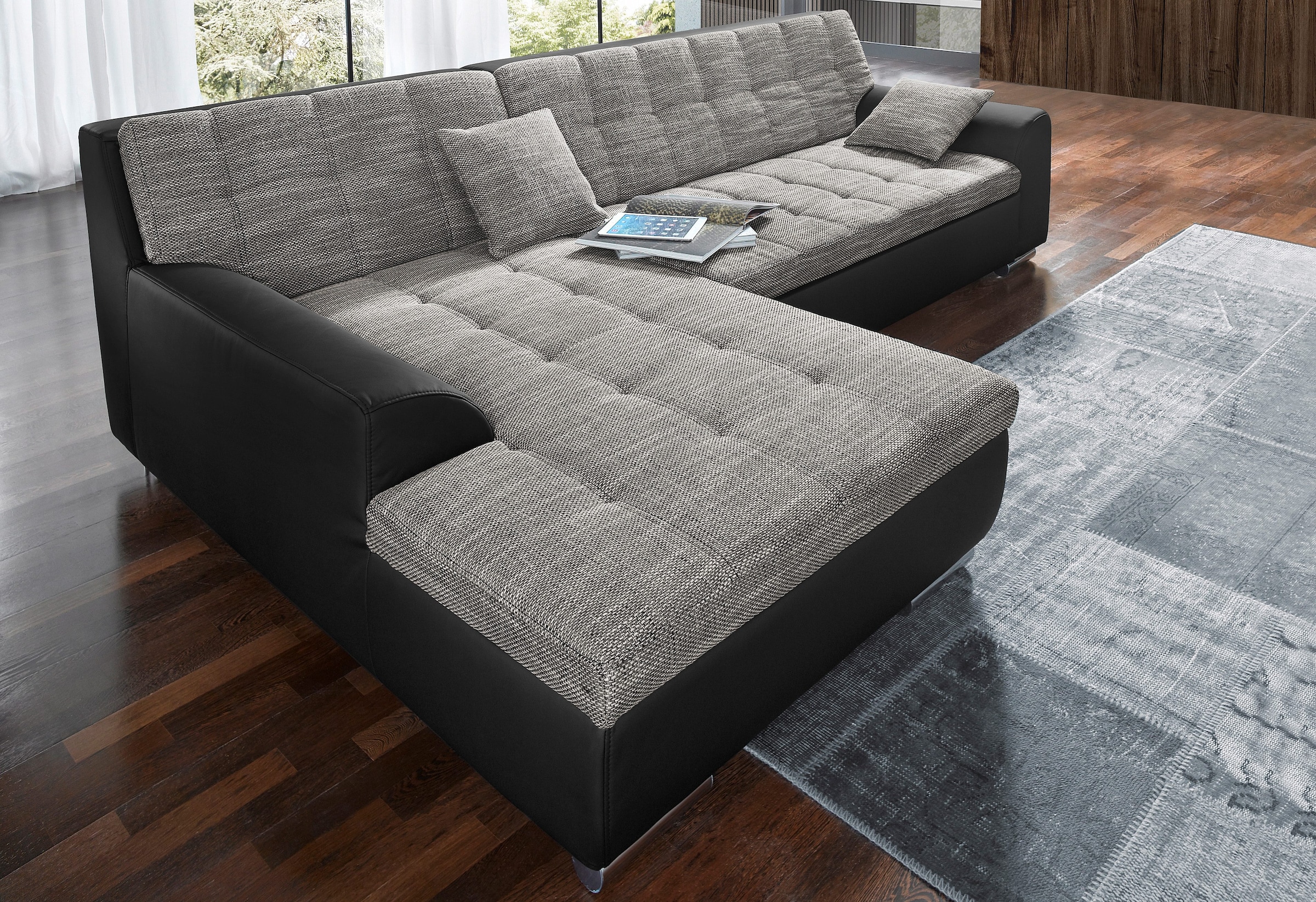 DOMO collection Ecksofa »Treviso viele Bezüge, auch in Cord, L-Form, B/T/H: günstig online kaufen