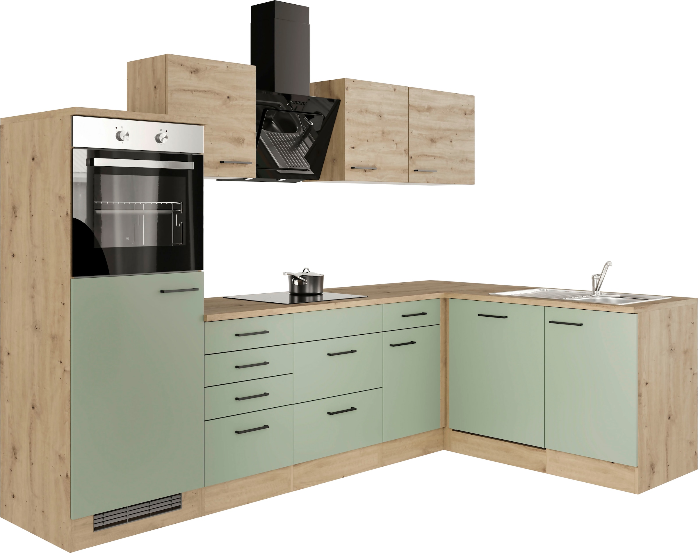 Flex-Well Küchenzeile »Cara«, mit und ohne E-Geräten erhältlich, Gesamtbreite 280x170 cm