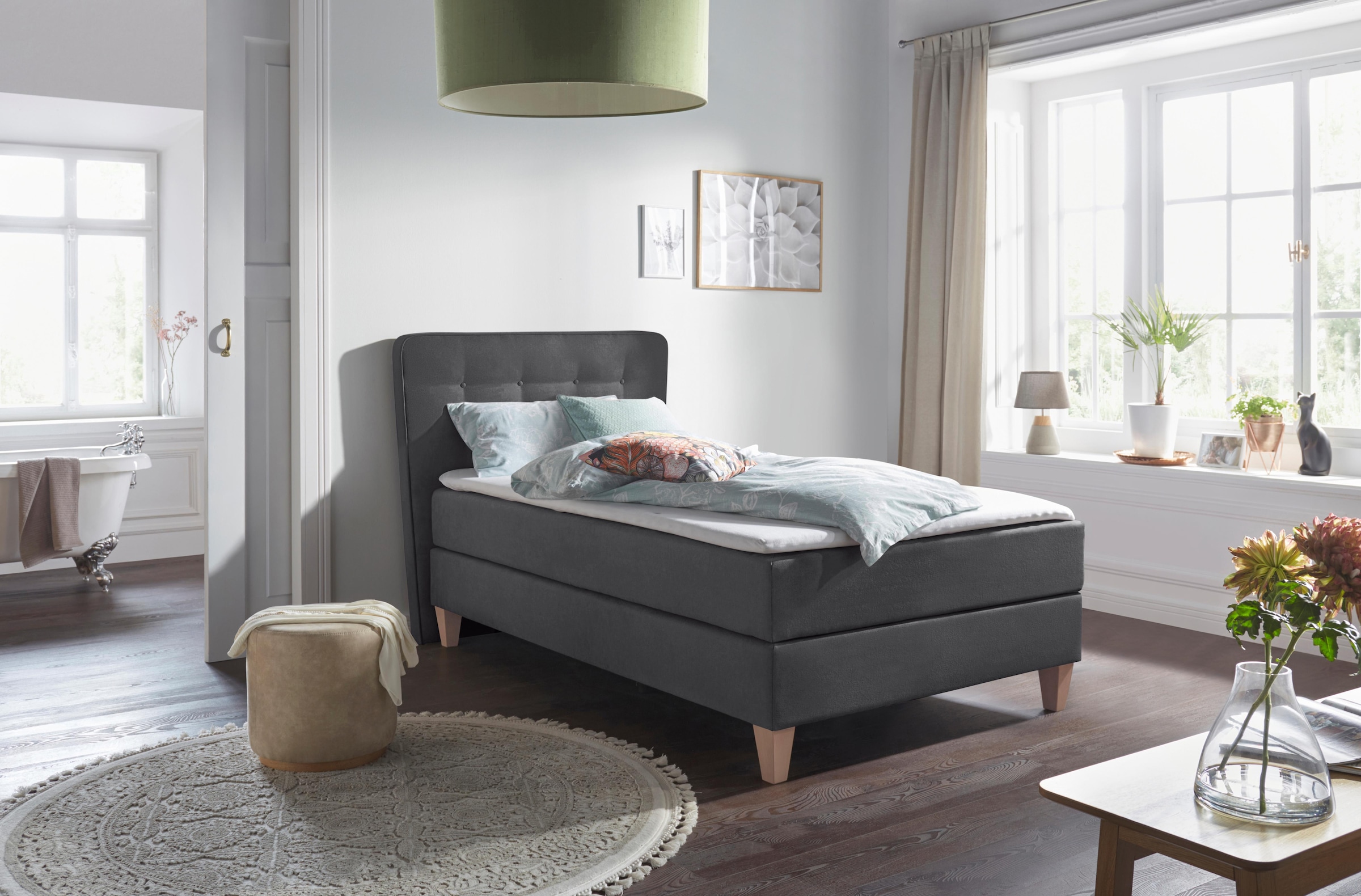 Home affaire Boxspringbett »Ascola«, incl. Topper, 5, Breiten, 3 Ausführungen, 2 Härtegrade