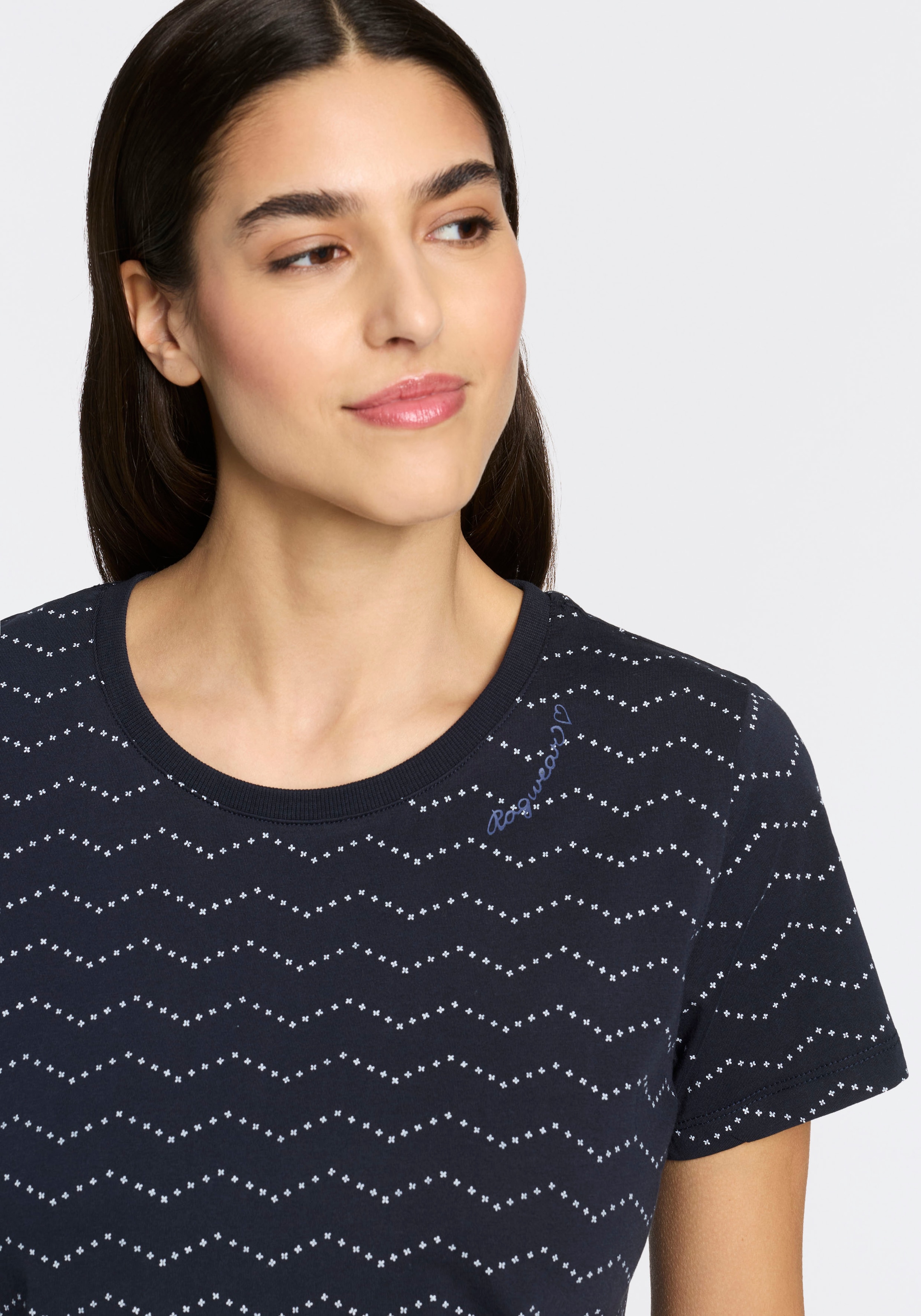 Ragwear Kurzarmshirt »MINTTA ZIG ZAG O« mit Logoschriftzug