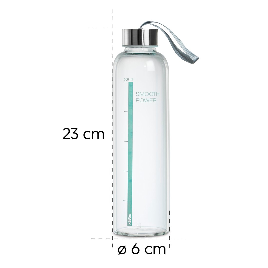 Xavax Trinkflasche »Trinkflasche 500 ml (auslaufsicher, für Kohlensäure, Trinkerinnerung)«