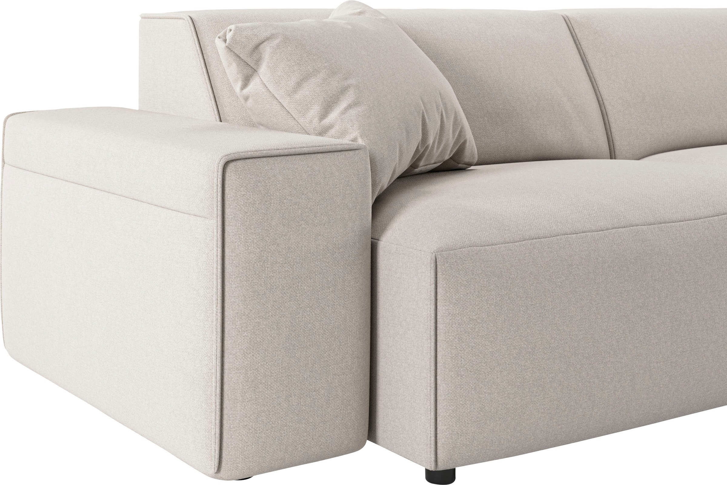 andas Ecksofa »Glimminge L-Form auch in Breitcord, Feincord + Easy care-Bezug,«, Breite 264, Zierkissen
