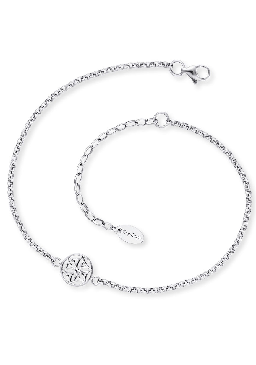 ENGELSRUFER Fußkette »Lebensblume« edelstahlfarben