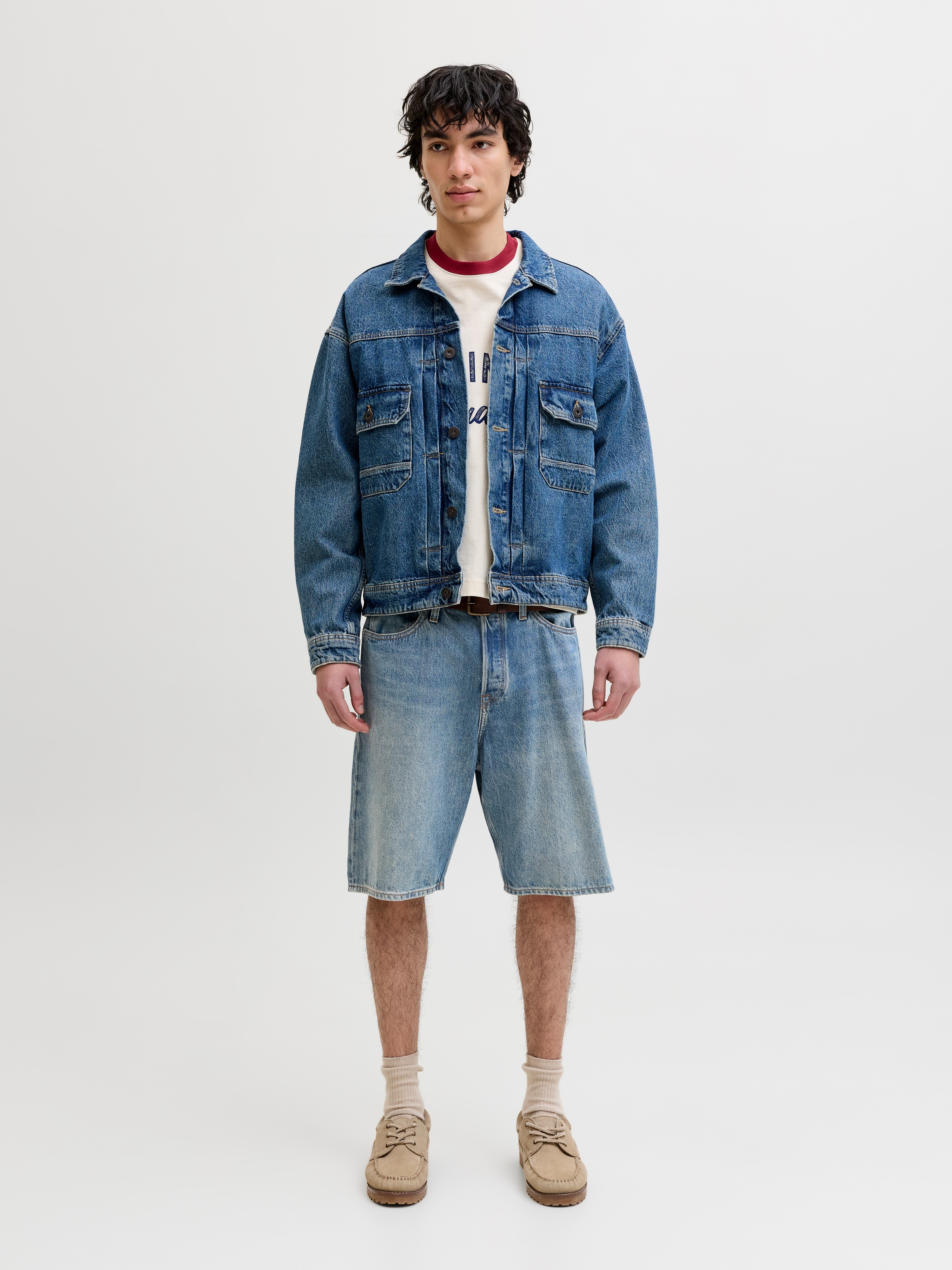 Jack & Jones Jeansshorts »JJIALEX JJORIGINAL SHORTS SBD 300 SN« Baumwolle, Baggy Fit