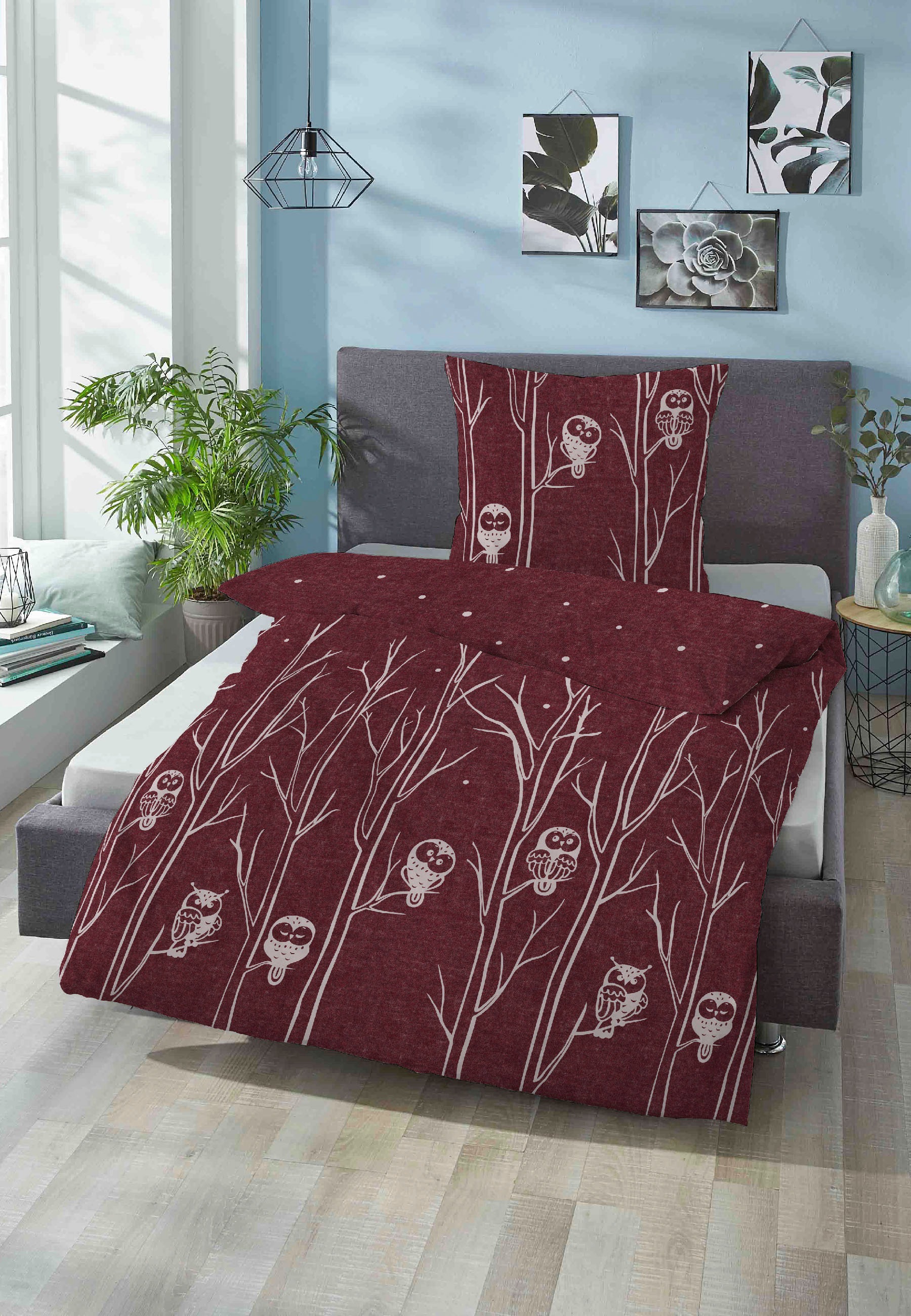 Biberna Bettwäsche »Felix« 2 Stk. tlg. kuschelig warm, weich, pflegeleicht, günstig online kaufen