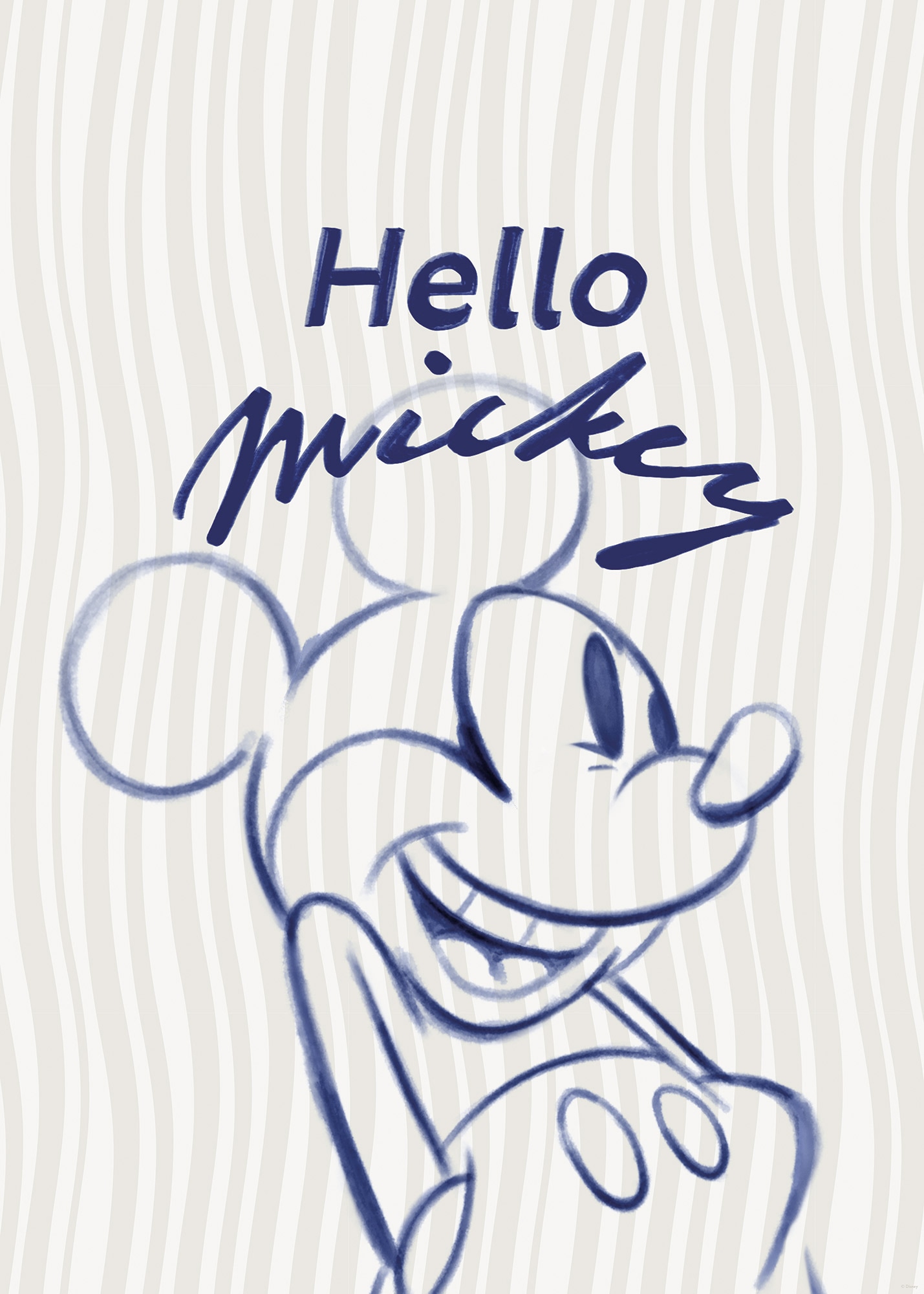 Komar Wandbild »Disney Mickey Mouse Hello«, Disney, (Set, 1 St.), 50 x 70 cm (Breite x Höhe) - Kinderzimmer, Dekoration