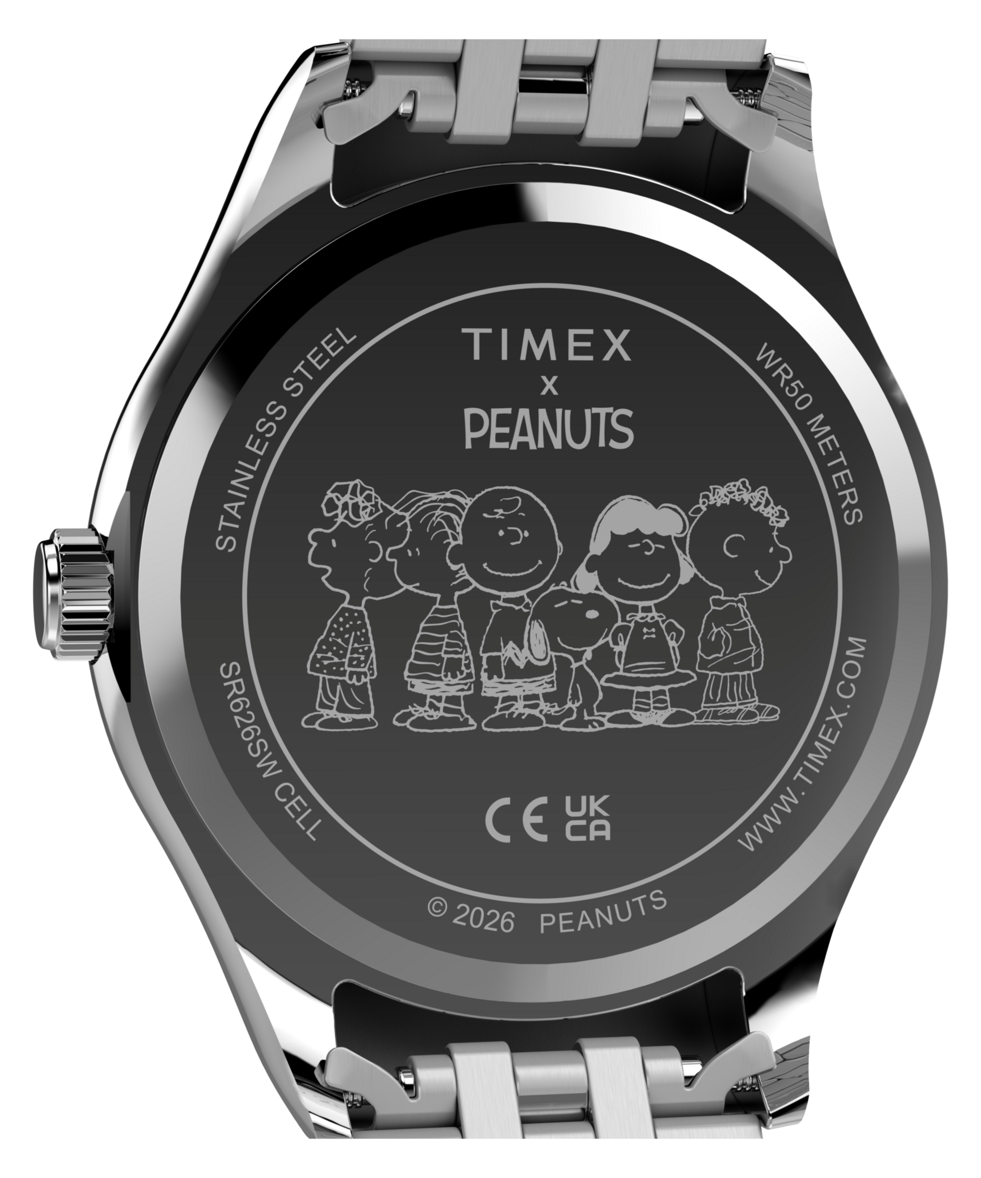 Timex Quarzuhr »TMEX x PEANUTS TIMEX LEGACY« Armbanduhr, Damenuhr, Edelstahlarmband, analog, Tag
