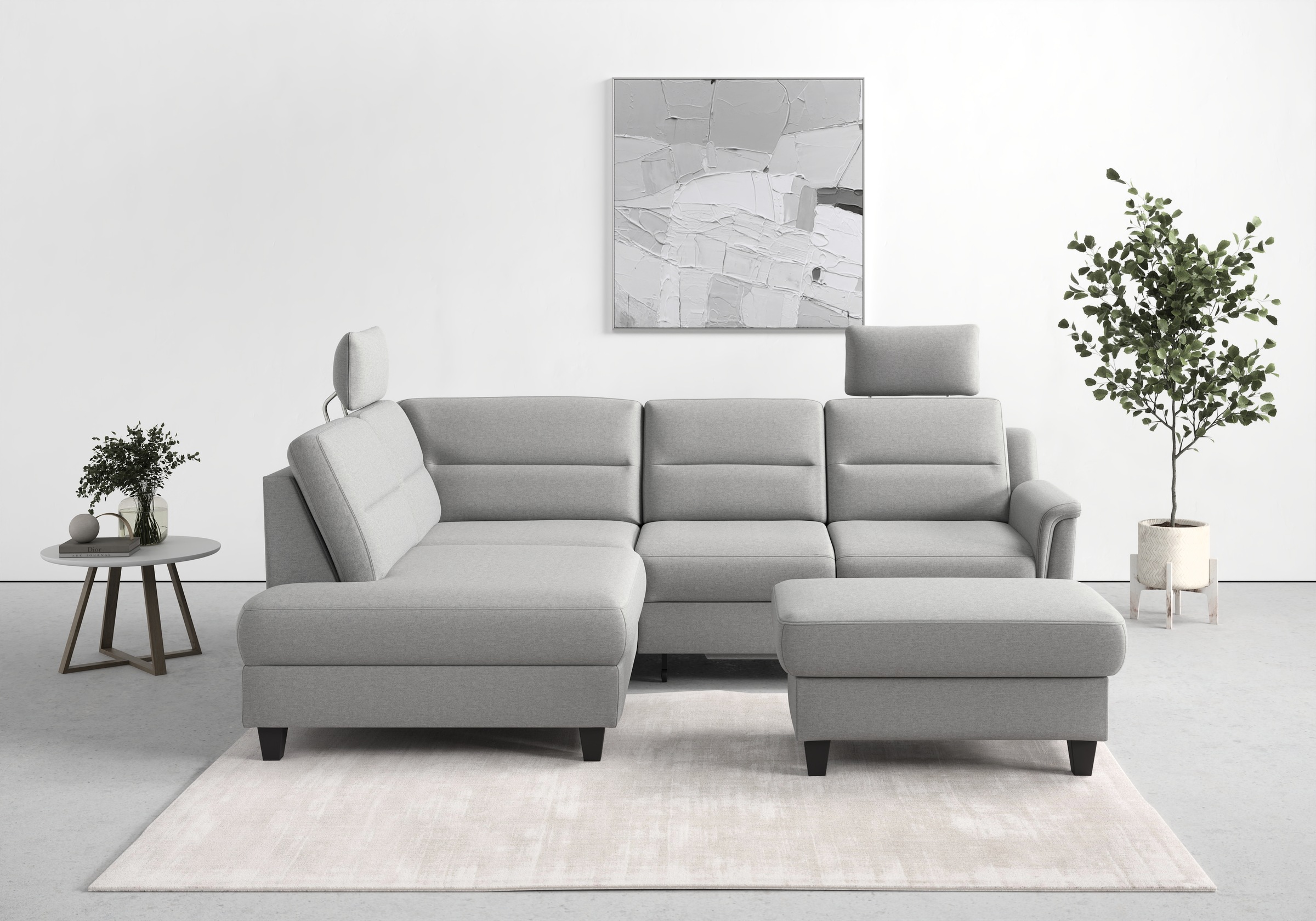 sit&more Ecksofa »Farö L-Form«, inklusive Federkern, wahlweise mit Bettfunk günstig online kaufen