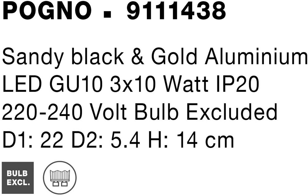 Nova Luce Deckenleuchte »POGNO« GU10 1 Stk. Ohne Beleuchtung