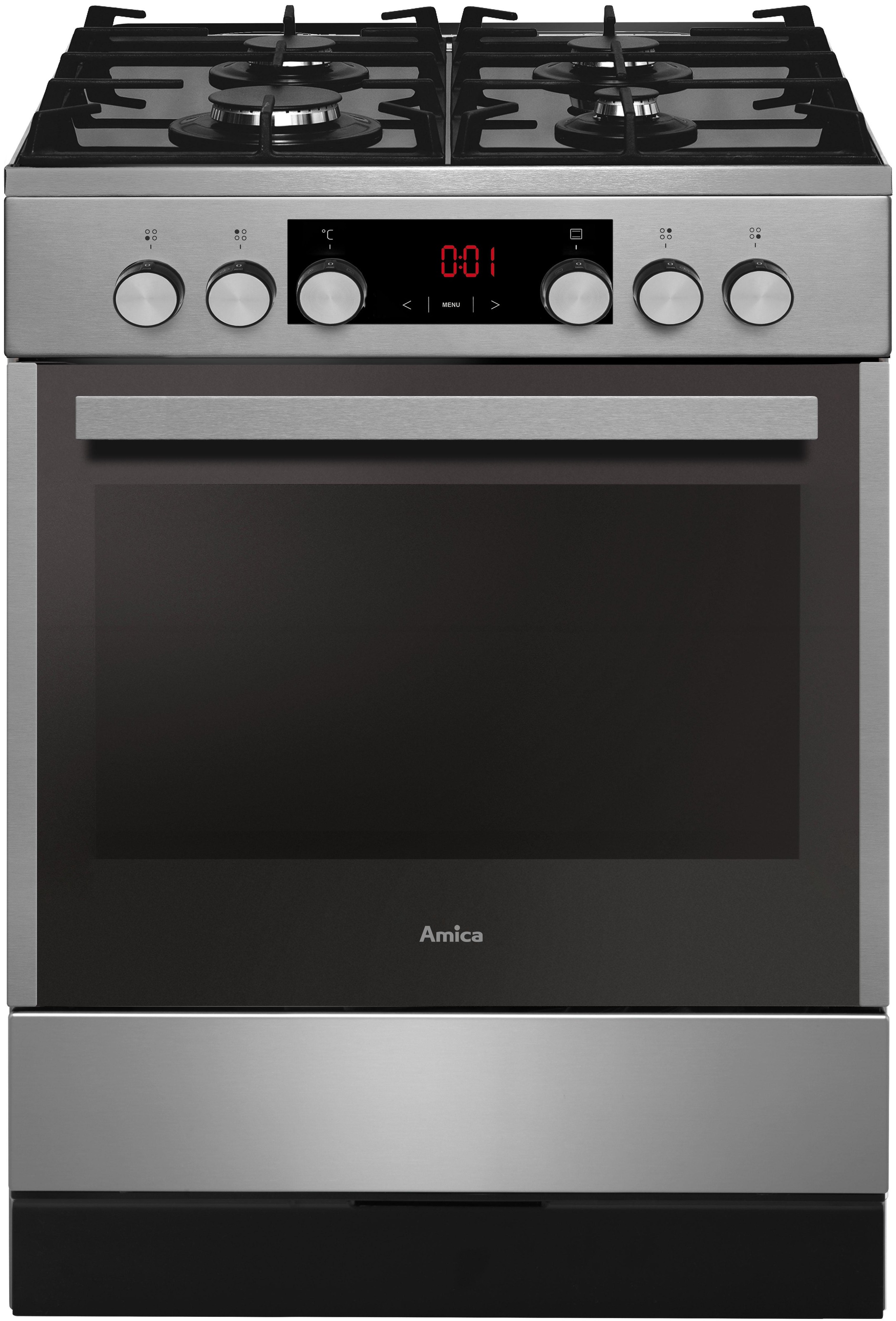 Amica Gas-Standherd »SHEG 914 121 E«, mit Teleskopauszug nachrüstbar, Steam Clean