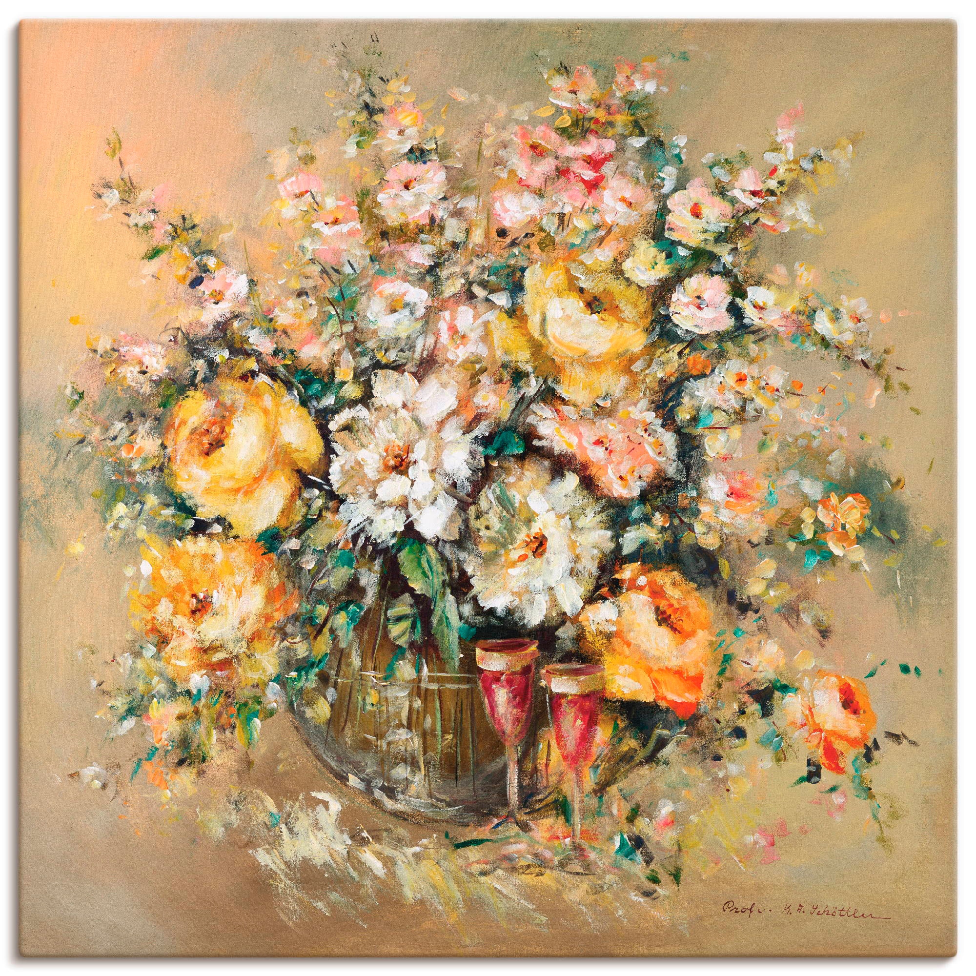 Artland Wandbild »Blumen und Spirituosen«, Blumen, (1 St.), als  Leinwandbild, Poster, Wandaufkleber in verschied. Größen online kaufen