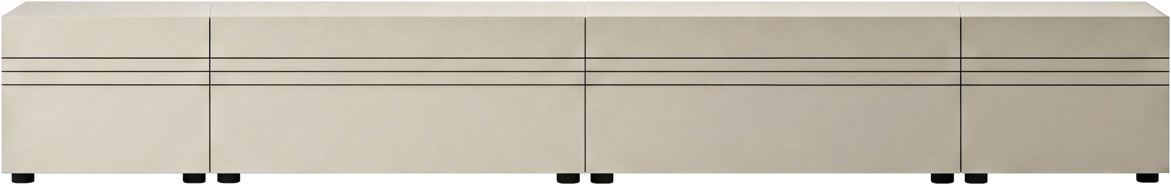 OTTO home Lowboard »SPIAGGIA, 4-teiliges Set, Breite 270cm, stehend & hängend montierbar« TV-Möbel, TV-Schrank, TV-Lowboard, Mediaboard