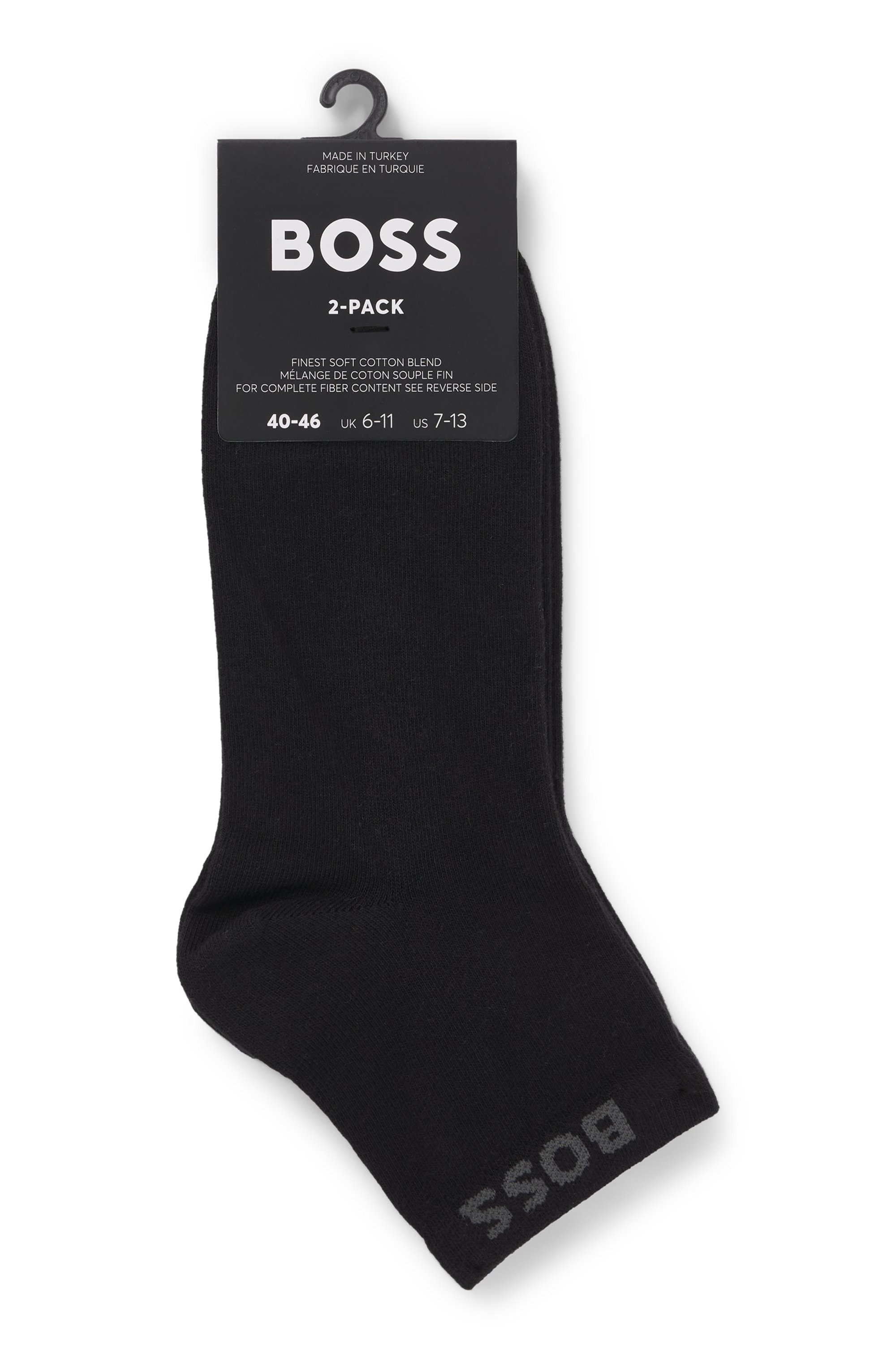 BOSS Sneakersocken, (Set, 2 Paar), mit eingenähtem Markenschriftzug