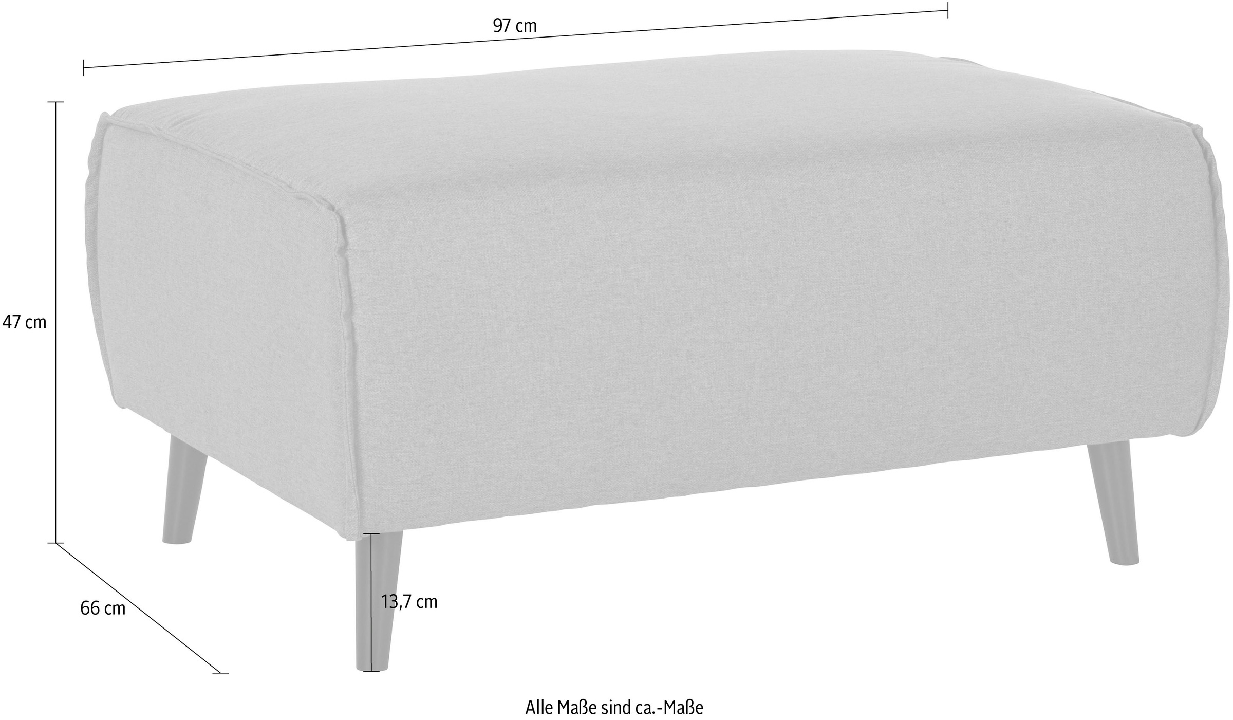 DOMO collection Hocker »Amora« mit Federkern