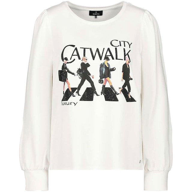 Monari Rundhalsshirt, mit Catwalk Print online bestellen
