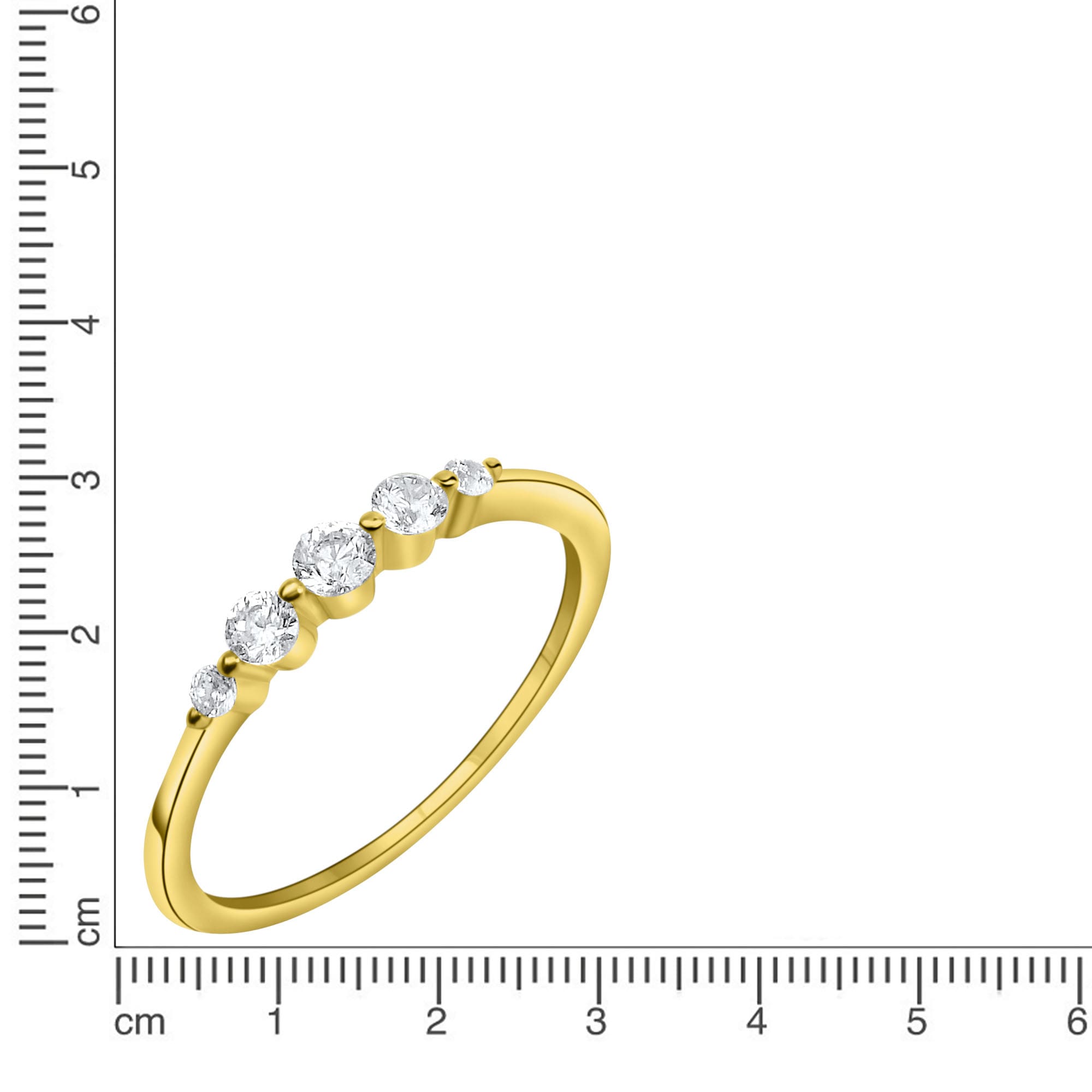 Firetti Goldring »Schmuck Geschenk Gold 375 Fingerring Ring«, mit Zirkonia (synth.)