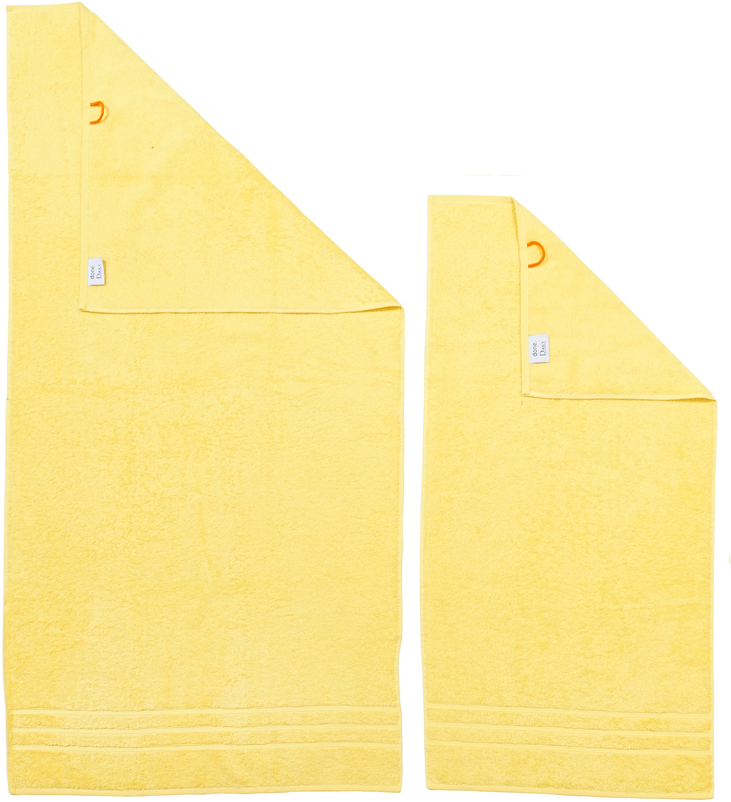 done.® Handtuch Set »Daily Uni«, (Set, 4 St., 2 Handtücher (50x100 cm)-2 Duschtücher (70x140 cm), 2x Handtücher (50x100 cm) & 2 Duschtücher(70x140 cm)