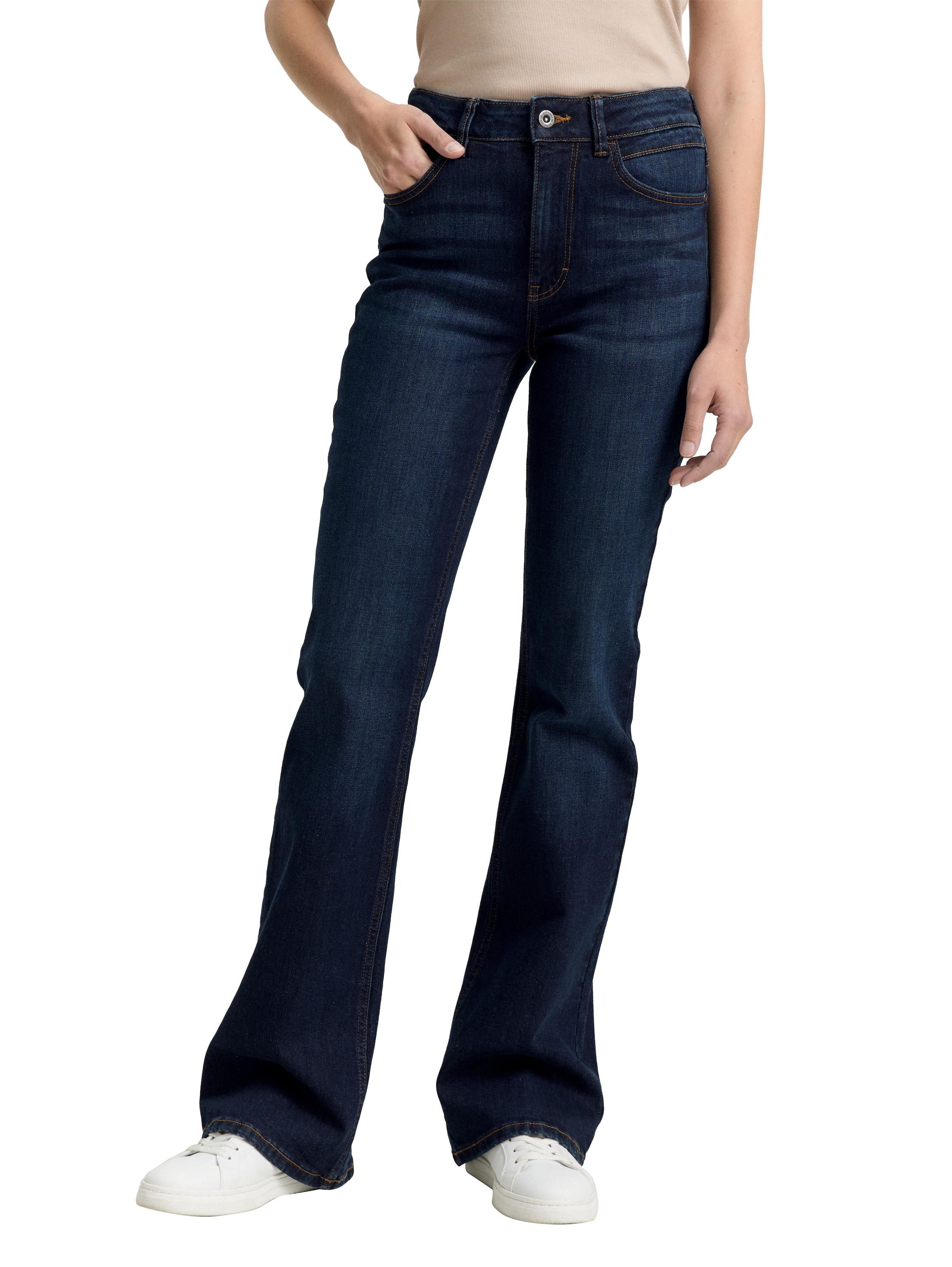 TOM TAILOR Schlagjeans »STELLA« mit Schlag und Stretch dark blue 30 - Länge 34 Länge 34 30 Skinny-fit-Jeans von TOM TAILOR