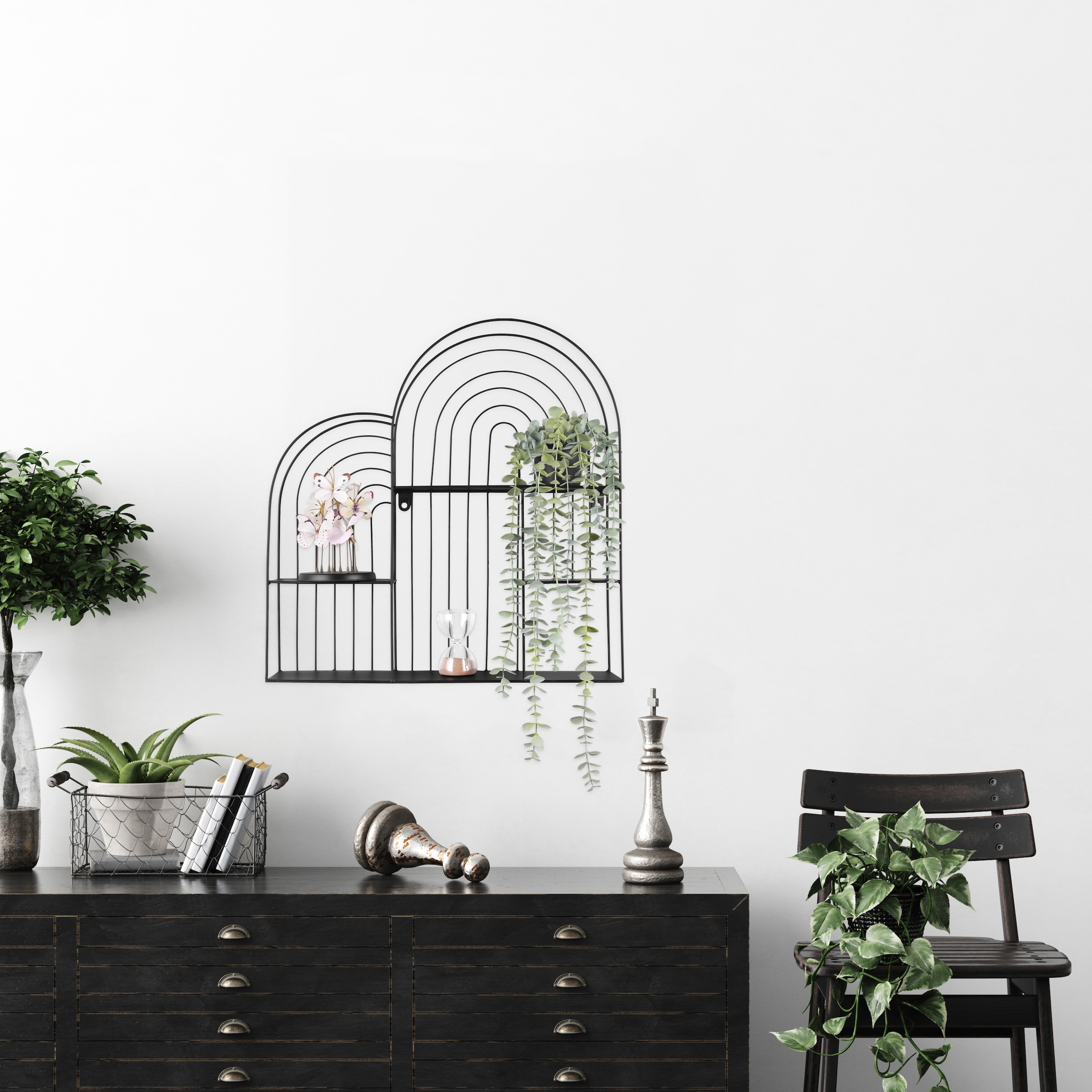 MIRRORS AND MORE Wandregal »Ivanka« 1 Stk. tlg. Dekoratives Regal günstig online kaufen