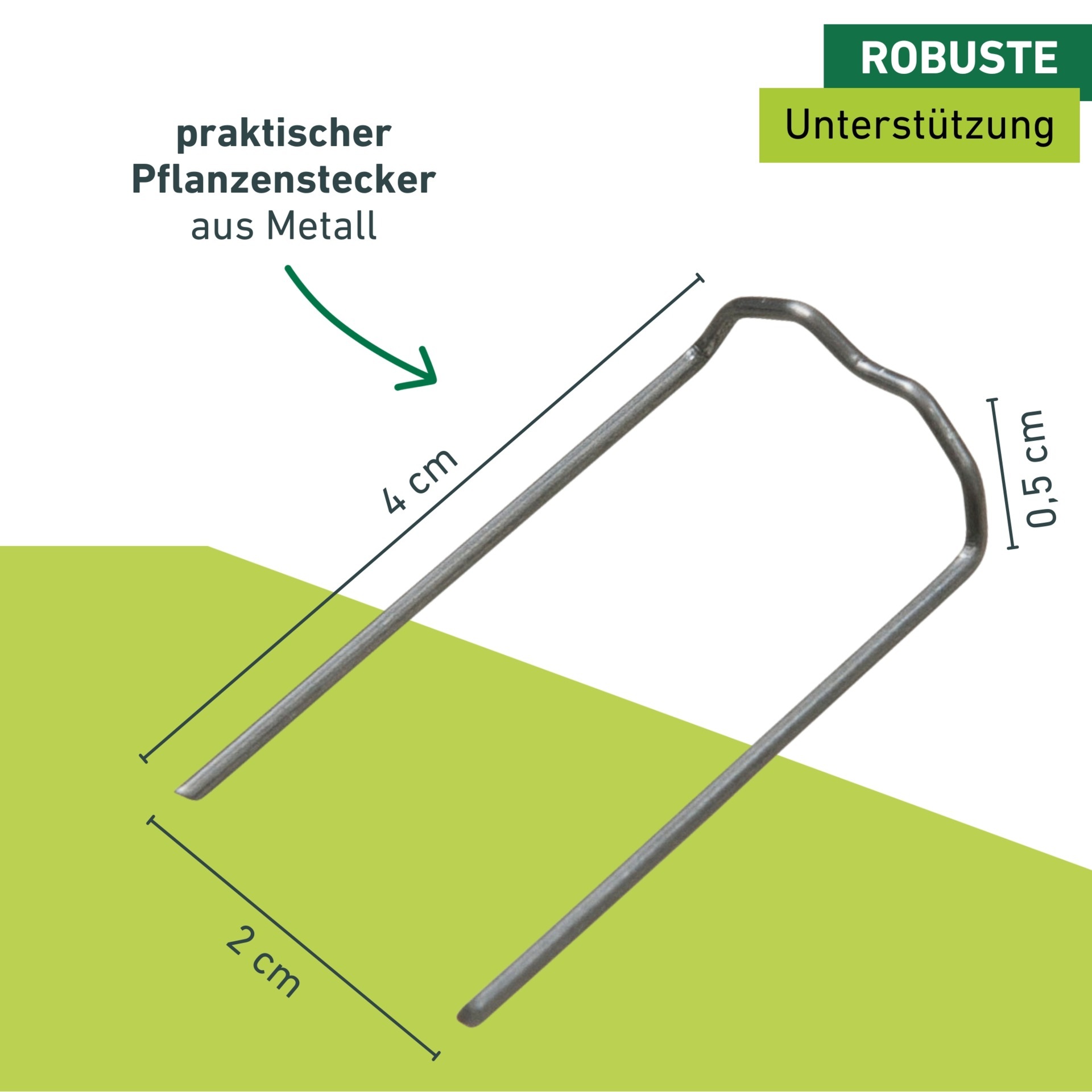 Windhager Rankhilfe »Pflanzenstecker aus Metall, 50 Stk.« zur Befestigung von Pflanzentrieben an Kokos-Pflanzstäben