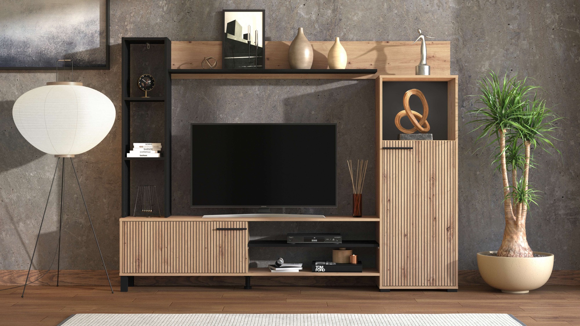 INOSIGN Wohnwand »Retimno, inkl. Highboard, TV-Board, Standregal und Wandre günstig online kaufen