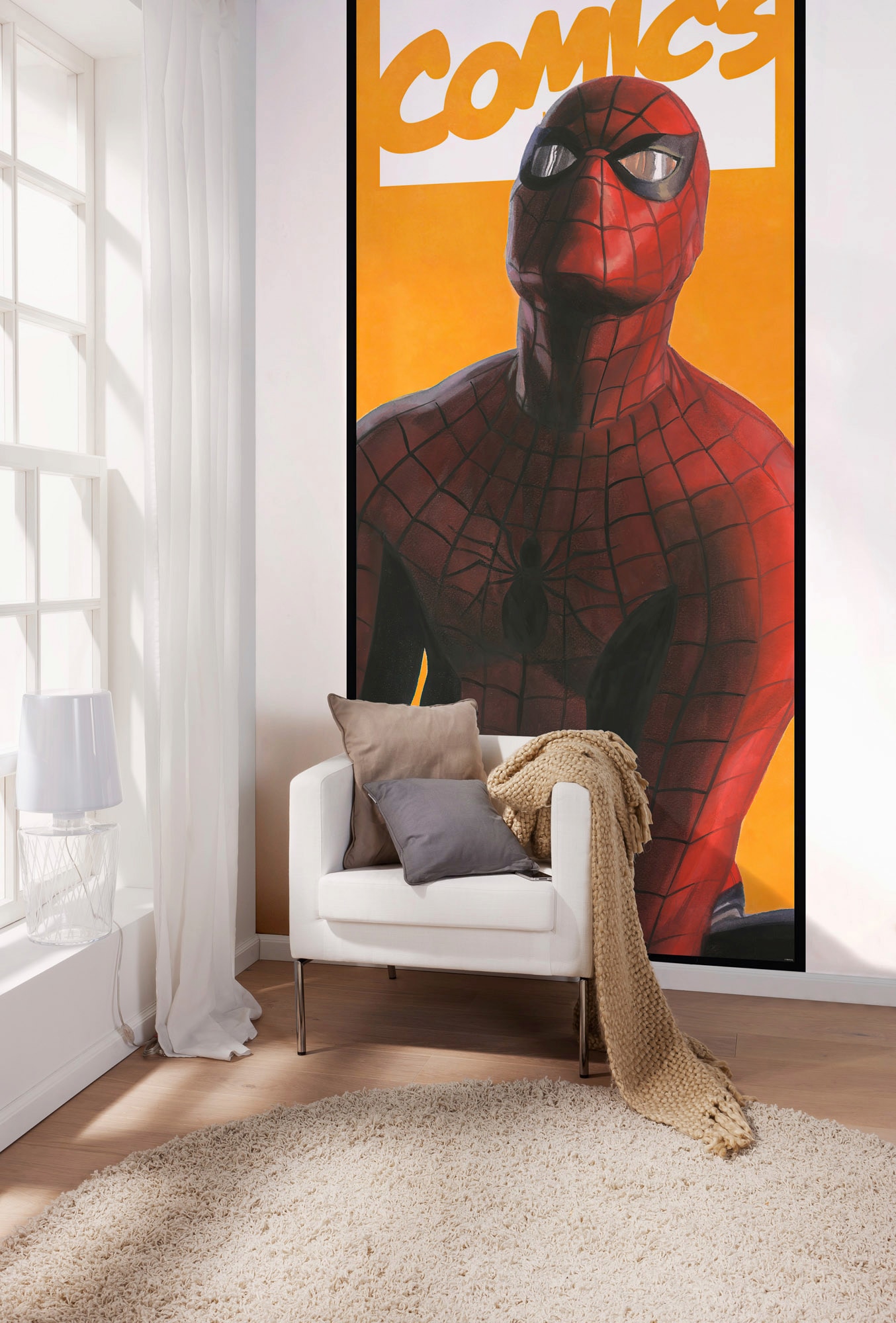 Komar Vliestapete »Digitaldruck Vlies - Spider-Man Comic - Größe 100 x 250 günstig online kaufen