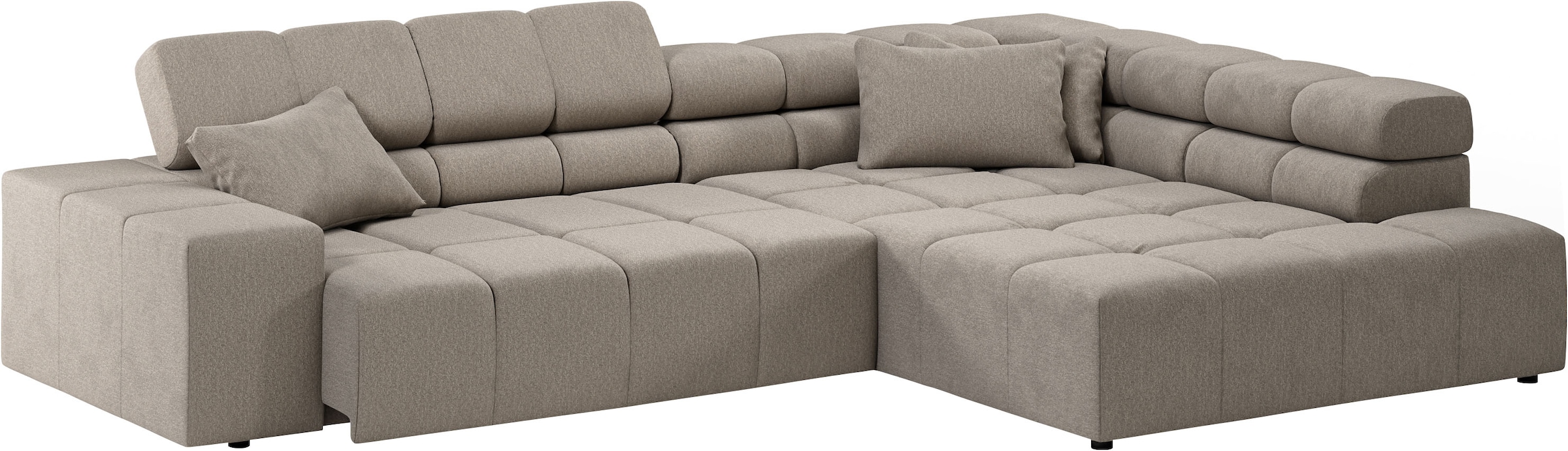 INOSIGN Ecksofa »Ancona incl. Kopfteilverstellung, OTTOs Choice, Breite 319cm, L-Form«, wahlweise motorische Sitztiefenverstellung, auch in Cord + Easy Care