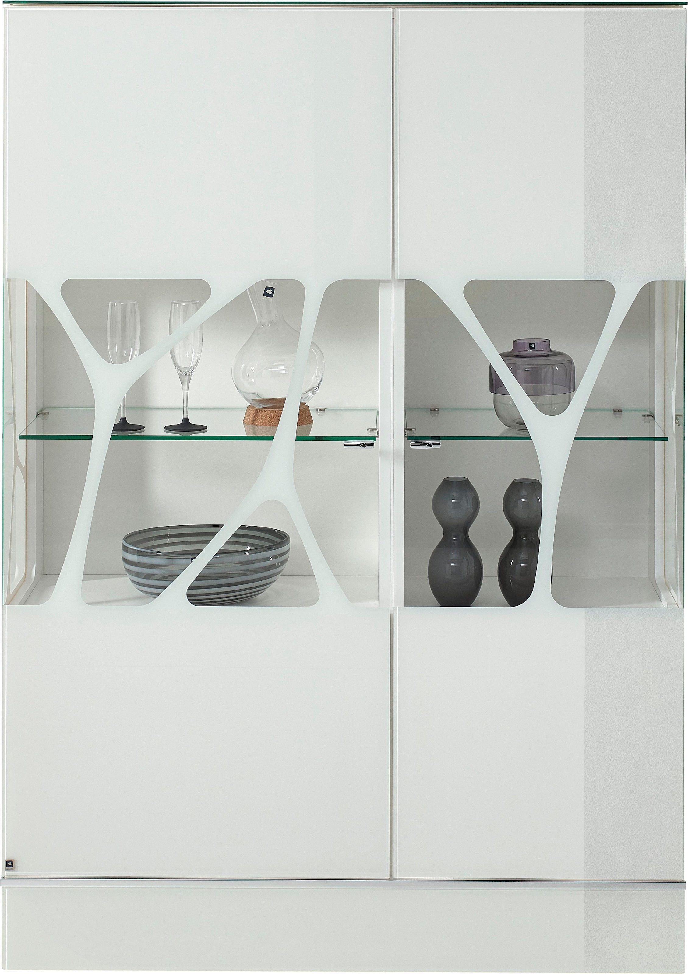 LEONARDO Highboard »CUBE«, mit Genetics, wahlweise mit Beleuchtung, Höhe 157 cm