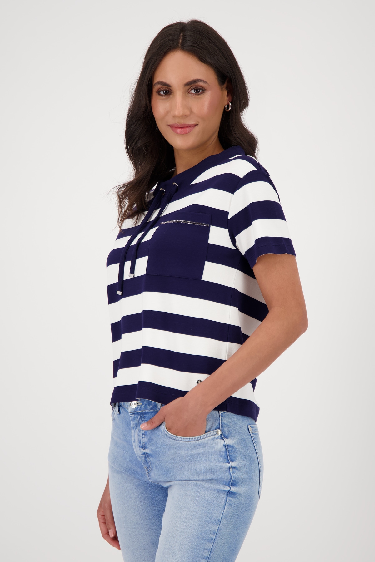 Monari Sweatshirt »SweatshirtK5Ringel«, Mit Rundhalsausschnitt