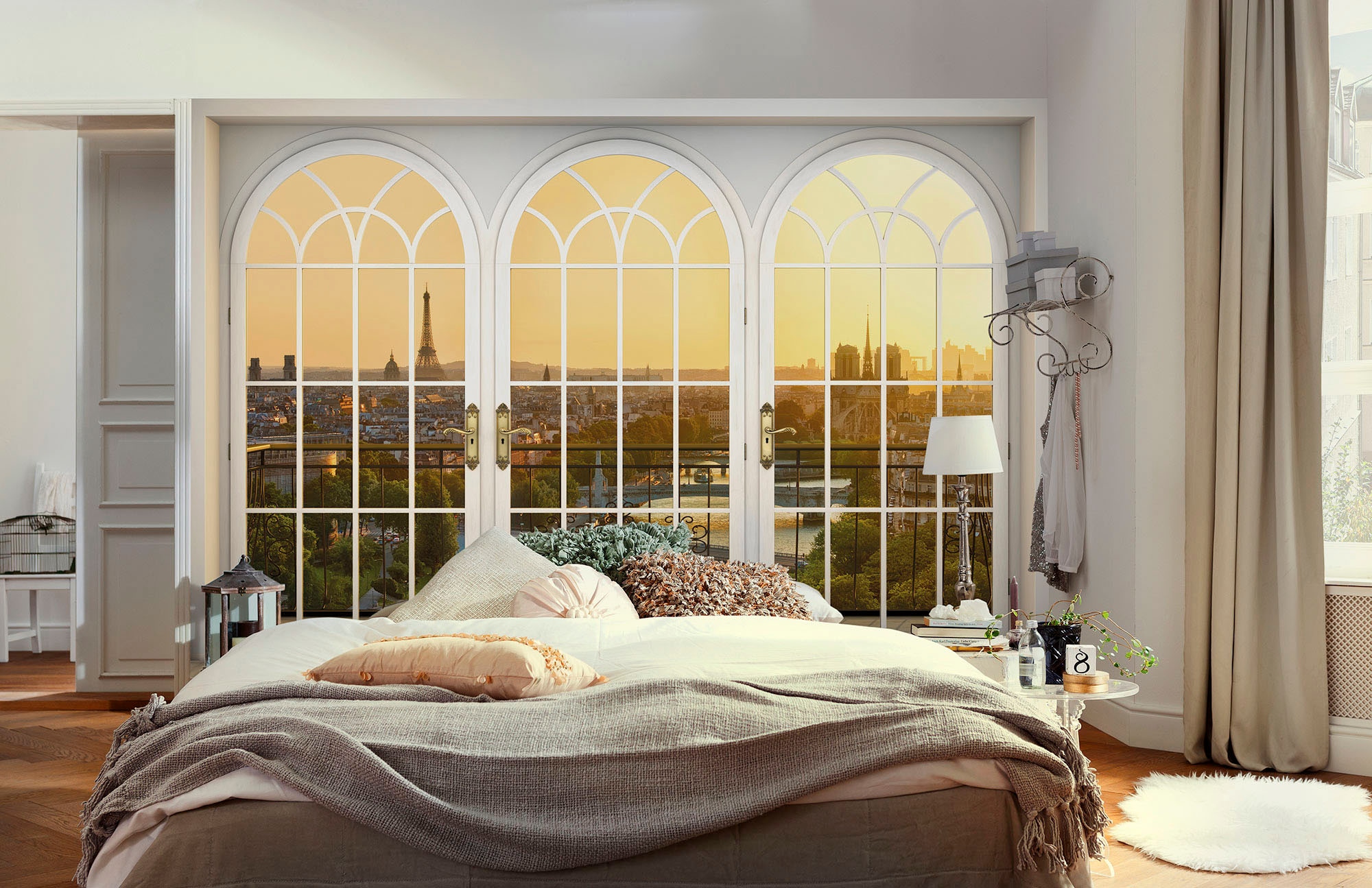 Komar Vliestapete »Digitaldruck Vlies - Belle Vue - Größe 400 x 260 cm«, bedruckt, Wohnzimmer, Schlafzimmer