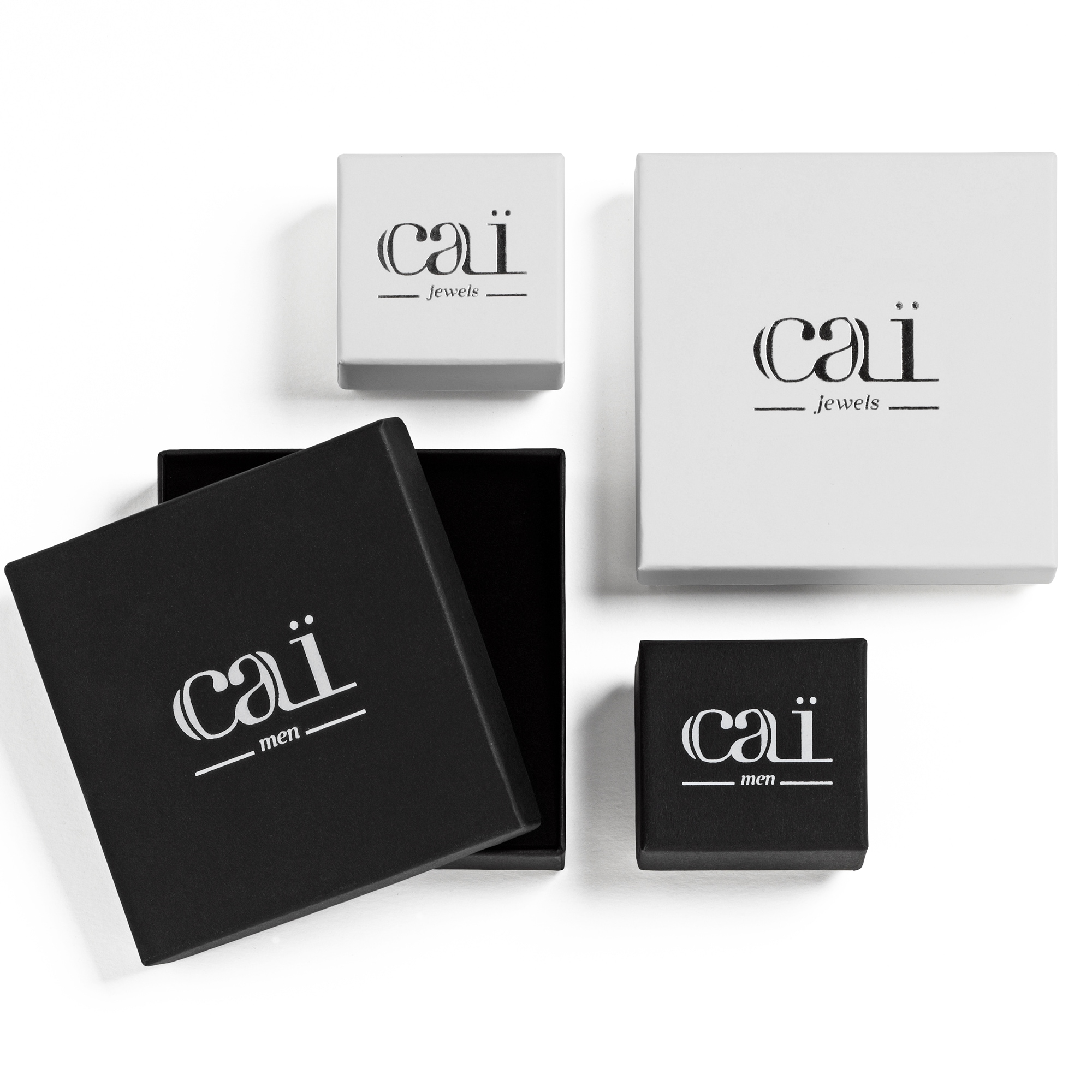 CAÏ Kette mit Anhänger »925/- Sterling Silber rhodiniert Kreuz«
