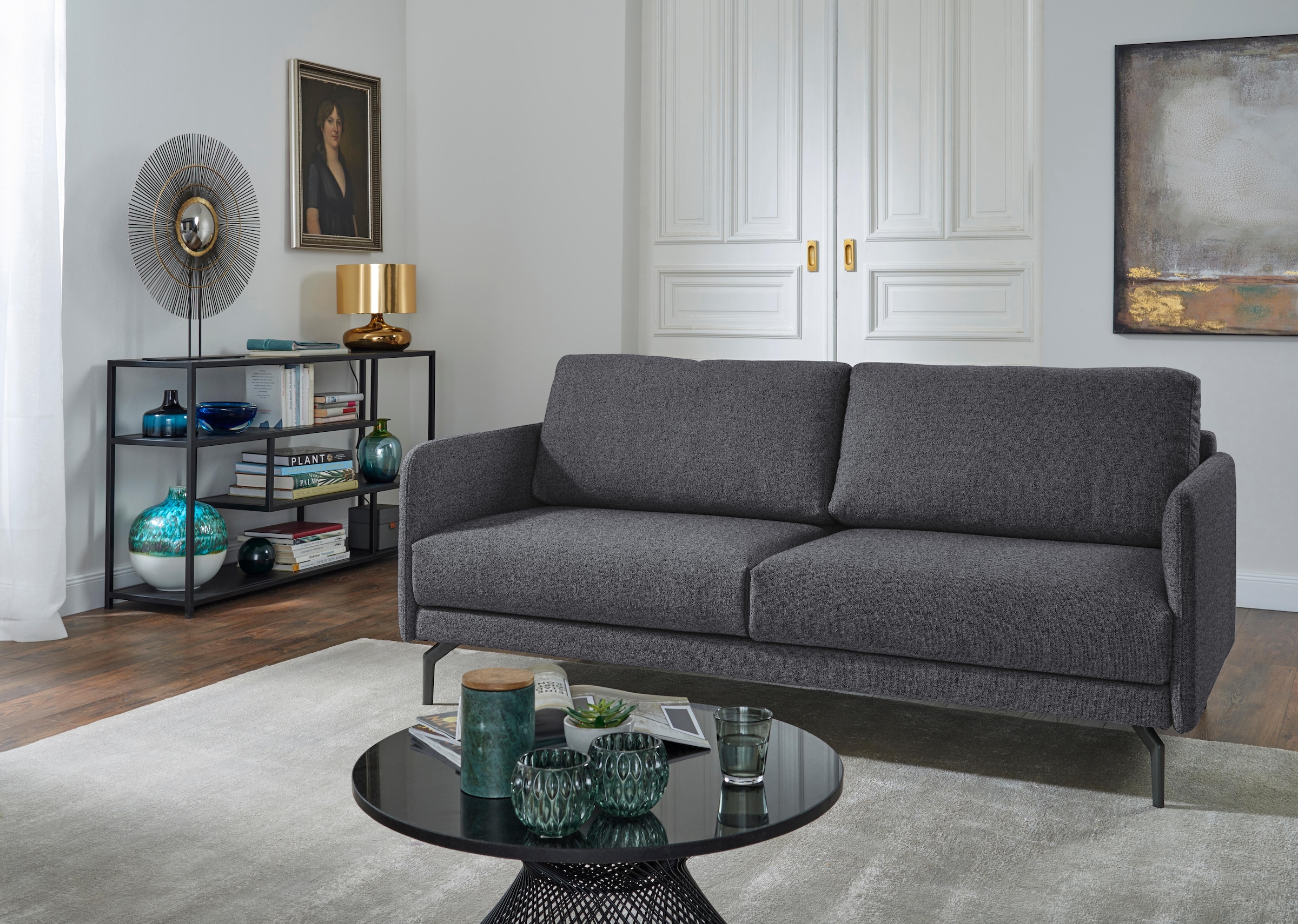 Creation BY ROLF BENZ 2-Sitzer »CR.450, Designsofa, Loungesofa«, Armlehne sehr schmal, Alugussfüße in umbragrau, Breite 150 cm