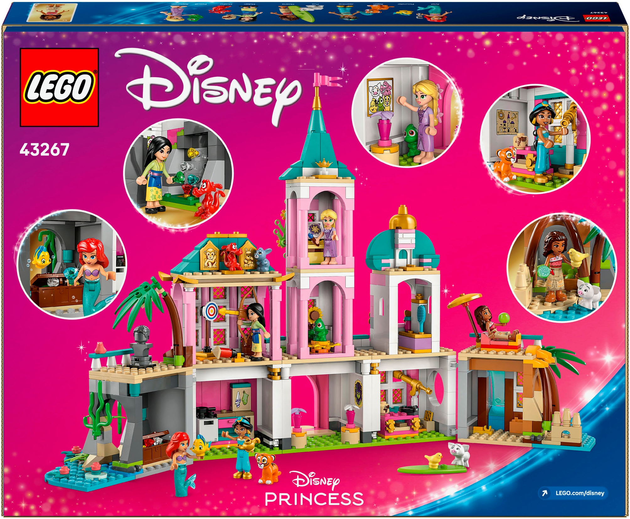 LEGO® Konstruktionsspielsteine »Prinzessinnenschloss mit Haustieren (43267), LEGO Disney Princess«, (787 St.), Made in Europe