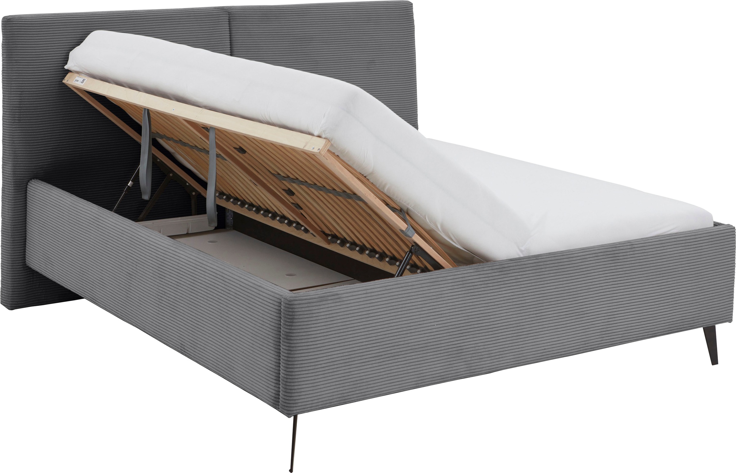 meise.möbel Polsterbett »Lando wahlweise mit Bettkasten, Breite 180cm«, Bezugstoff aus Cord