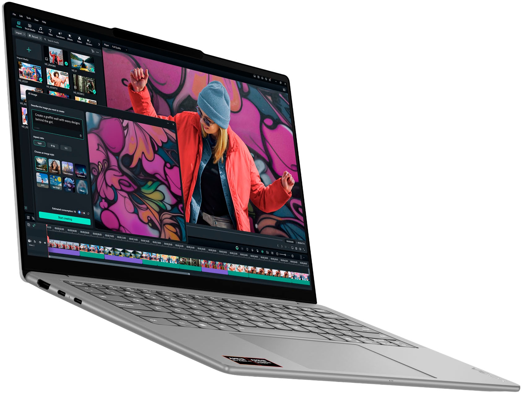 Lenovo Notebook »Yoga Slim 7 14AKP10« 35,56 cm / 14 ″ AMD Ryzen™ AI 5 Radeon 820M 512 GB SSD