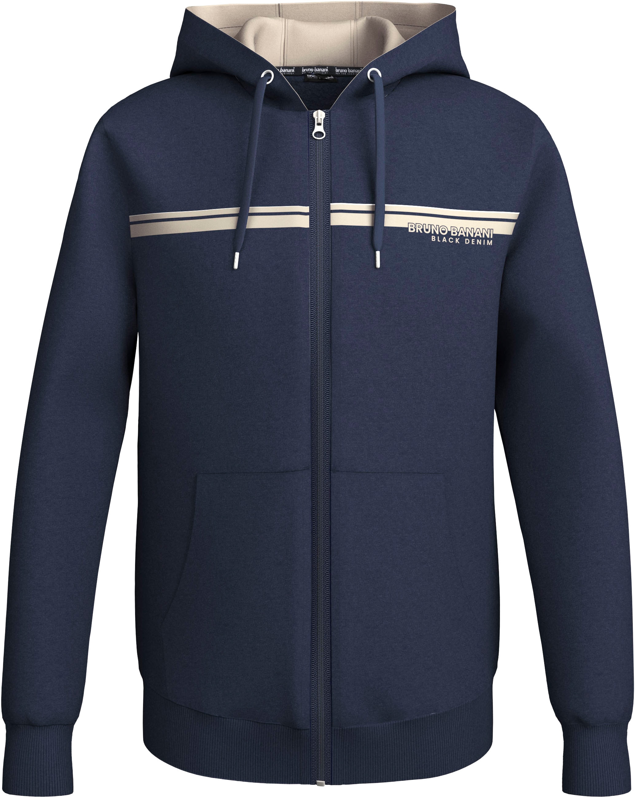 Bruno Banani Sweatjacke moderner Brustprint