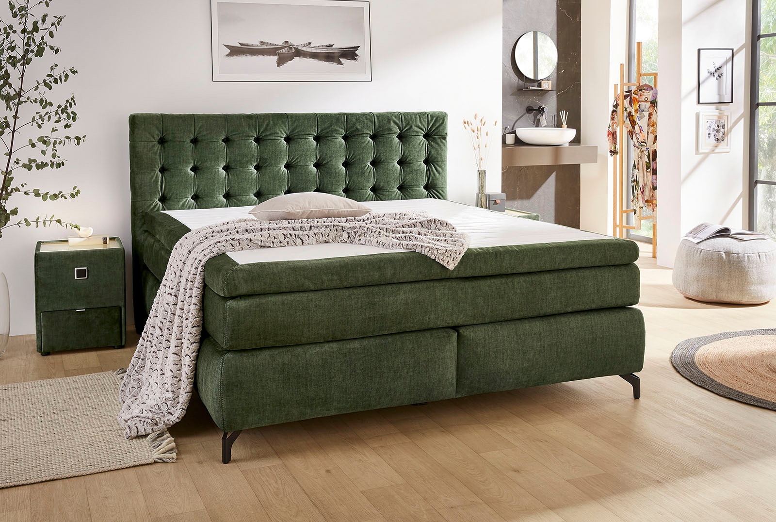 Jockenhöfer Gruppe Boxspringbett »Jessica inklusive 9cm Kaltschaum-Topper« günstig online kaufen