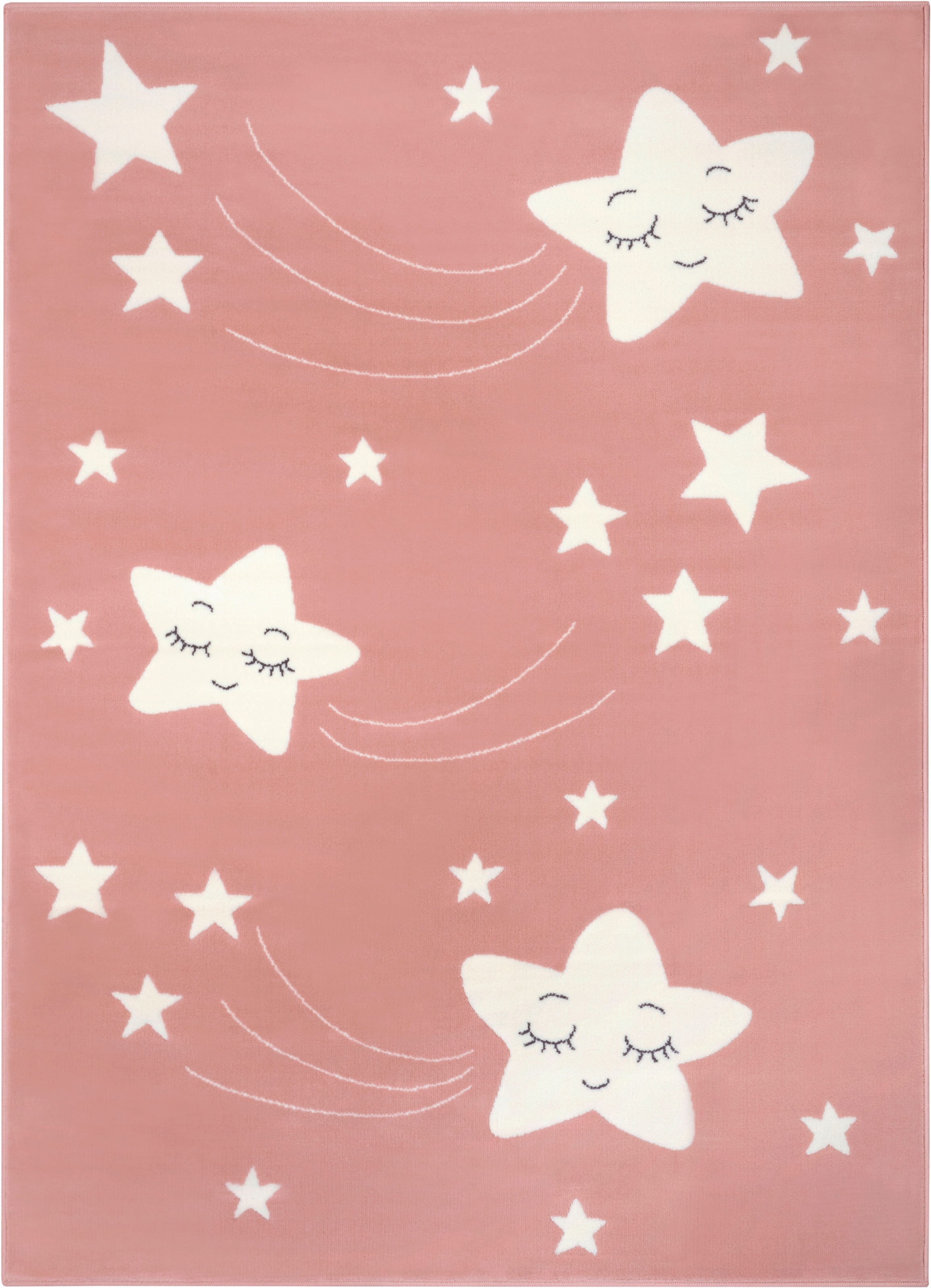 HANSE Home Kinderteppich »Stardust«, rechteckig, 9 mm Höhe, Sternenstaub, Kurzflor, Kinderzimmer, Strapazierfähig, Pflegeleicht
