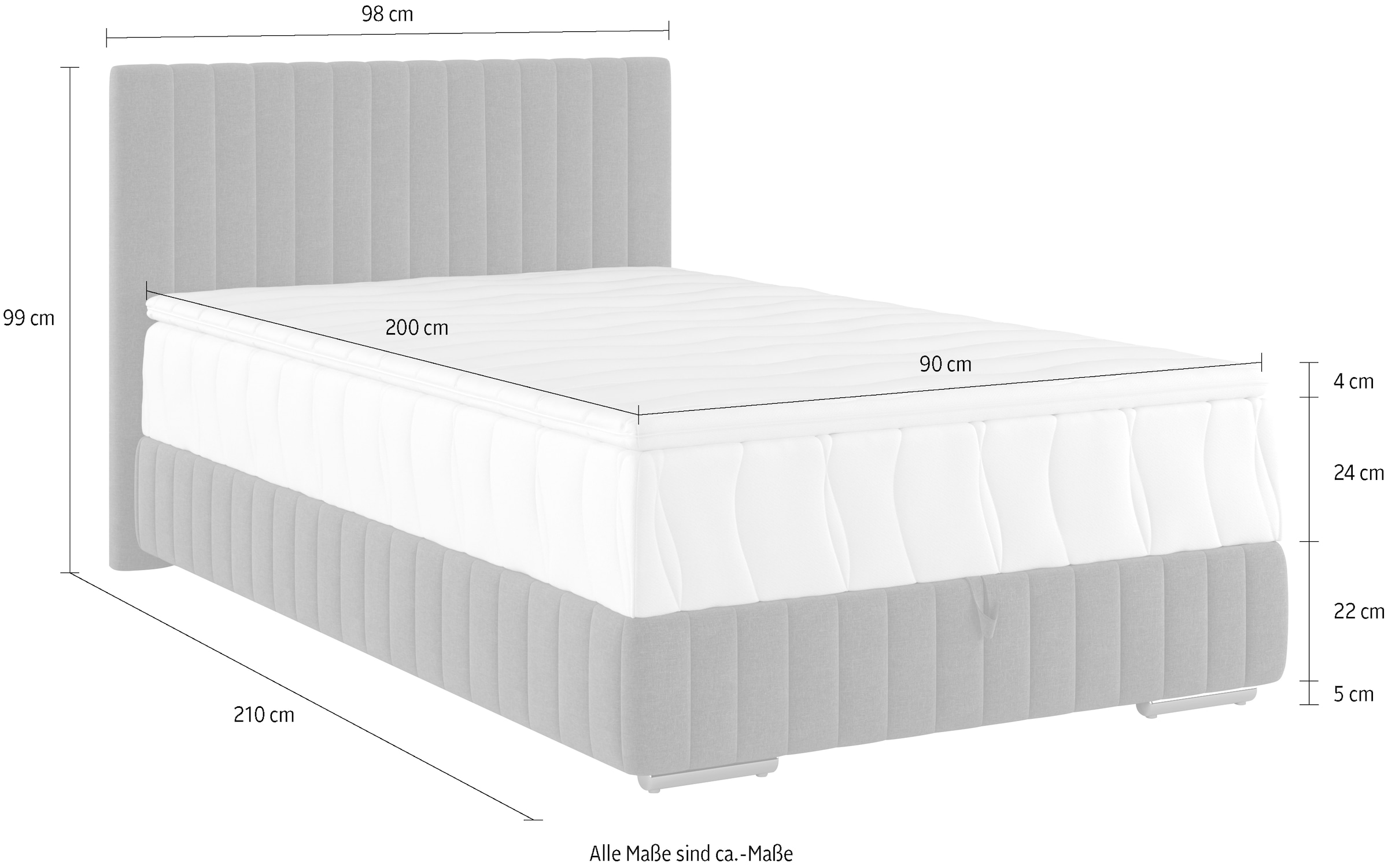COTTA Boxbett »Beetle«, inkl. Topper und Bettkasten