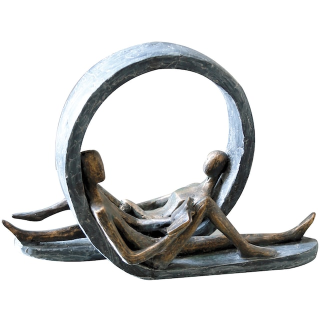Casablanca by Gilde Dekofigur »Skulptur Auszeit«, (1 St.), Dekoobjekt, Höhe  22 cm, mit Spruchanhänger, Wohnzimmer online bestellen