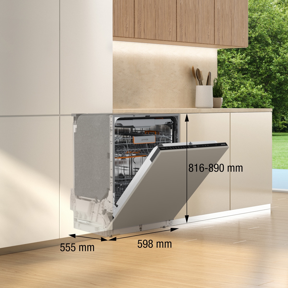 GORENJE vollintegrierbarer Geschirrspüler »GV673A67« 9,5 l 16 Maßgedecke Energieeffizienzklasse A