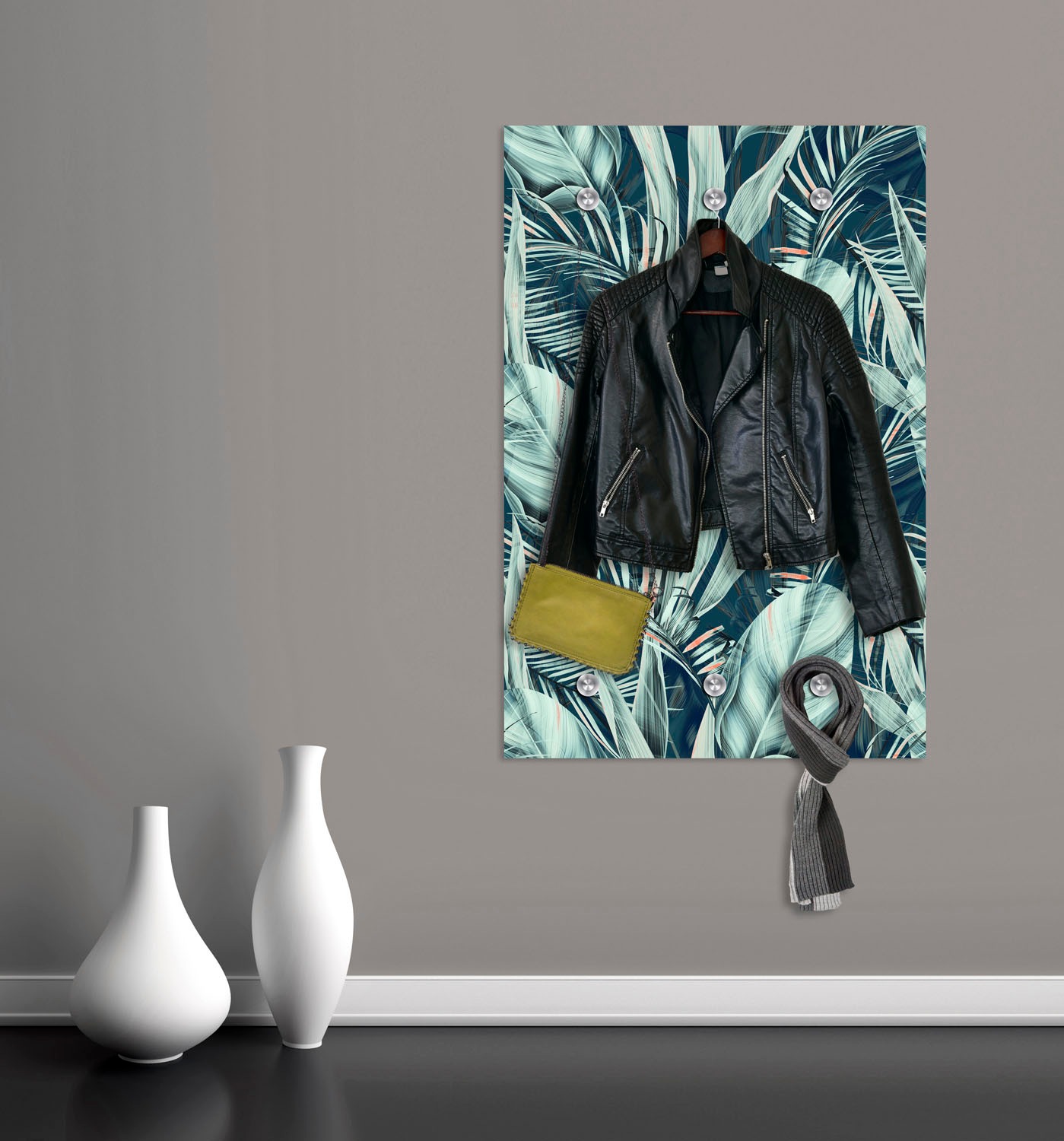 queence Garderobenleiste »Dschungel« mit 6 Haken, 80 x 120 cm günstig online kaufen