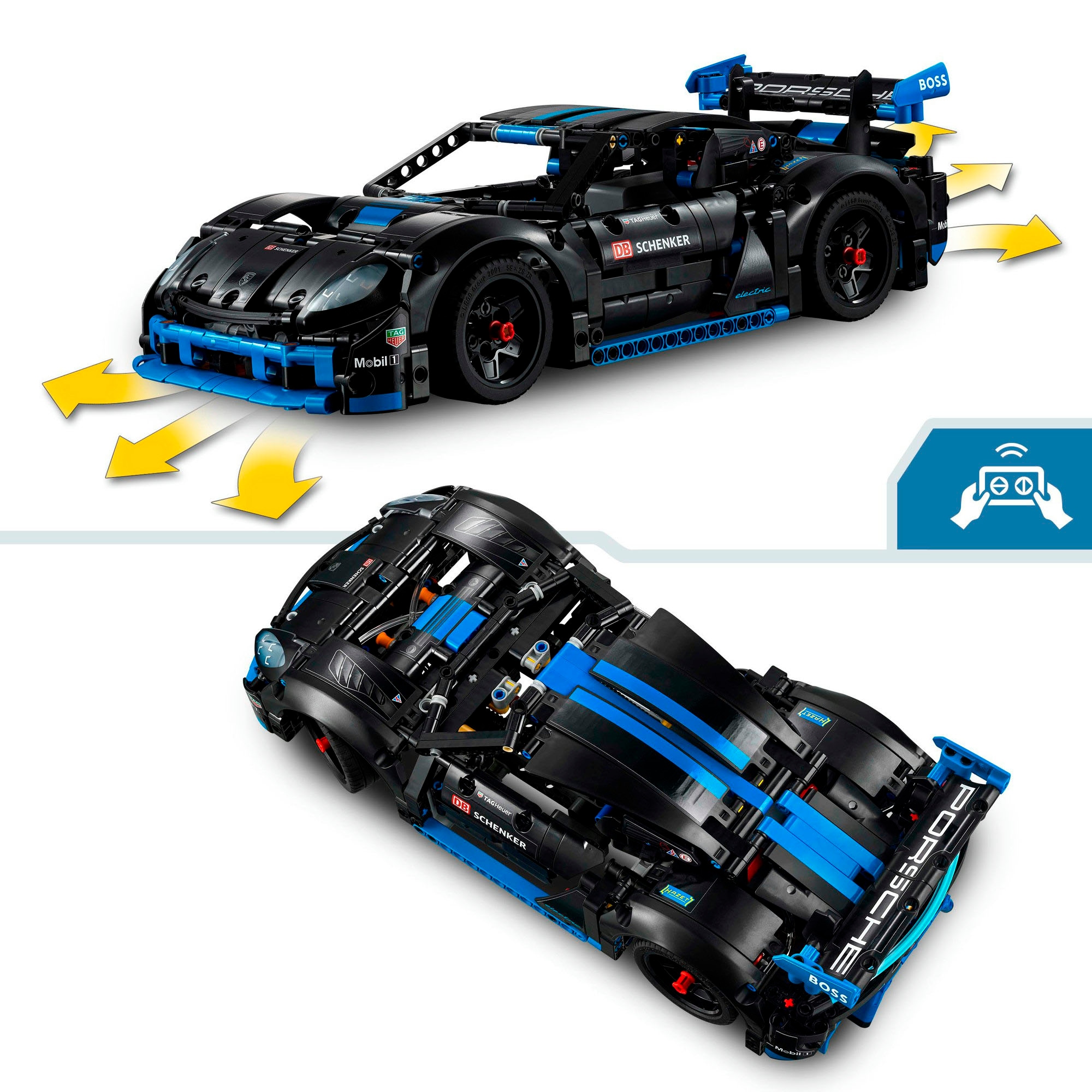 LEGO® Konstruktionsspielsteine »Porsche GT4 e-Performance Rennwagen (42176), LEGO Technic«, (834 St.), Made in Europe